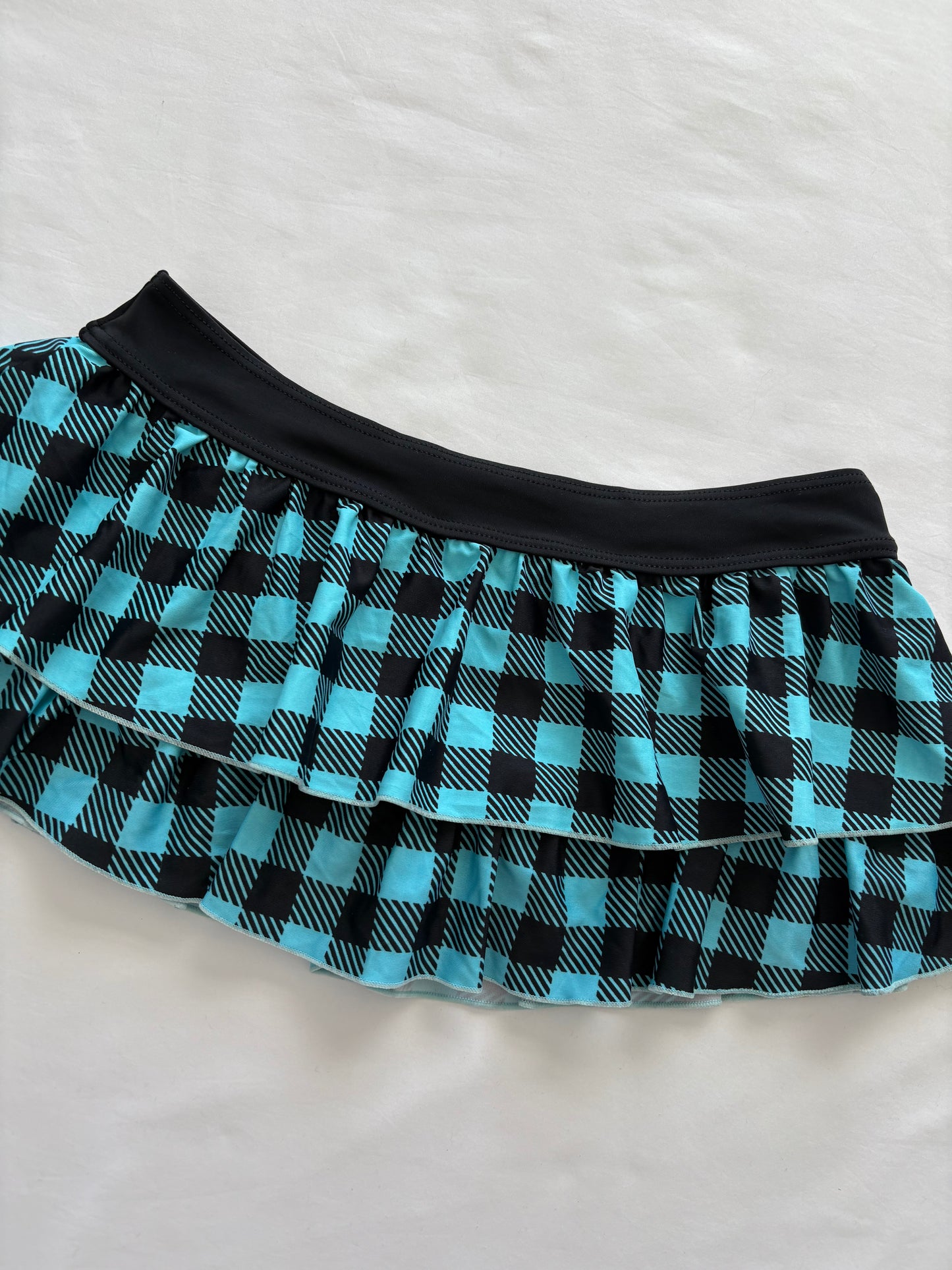 00’s Blue plaid micro mini skirt | Size 6