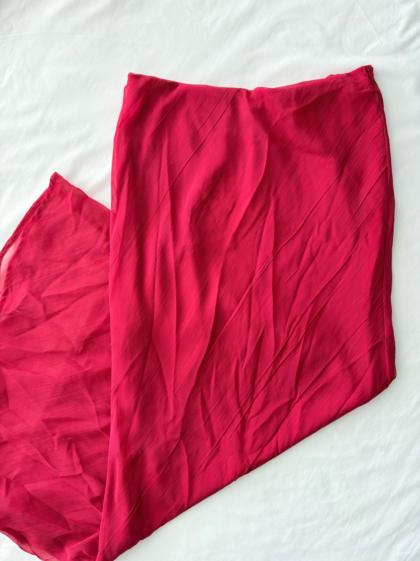 00’s Hot pink maxi skirt | Size 10