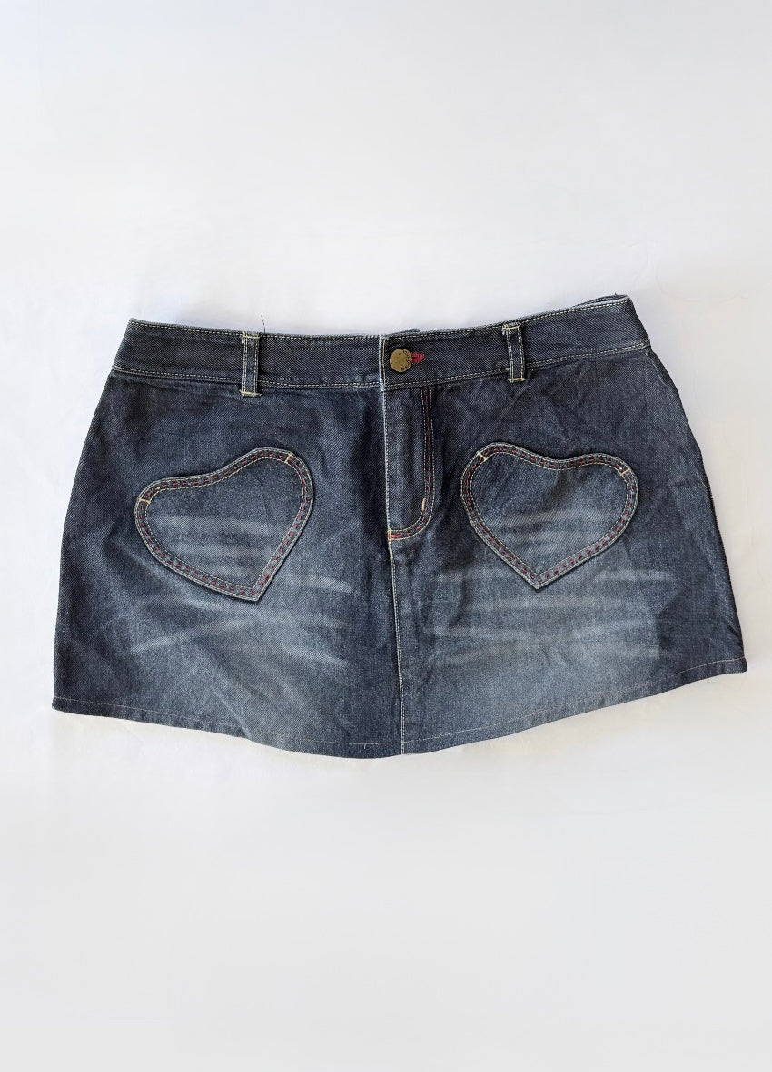 00’s Miss Iris heart mini skirt | Size 8