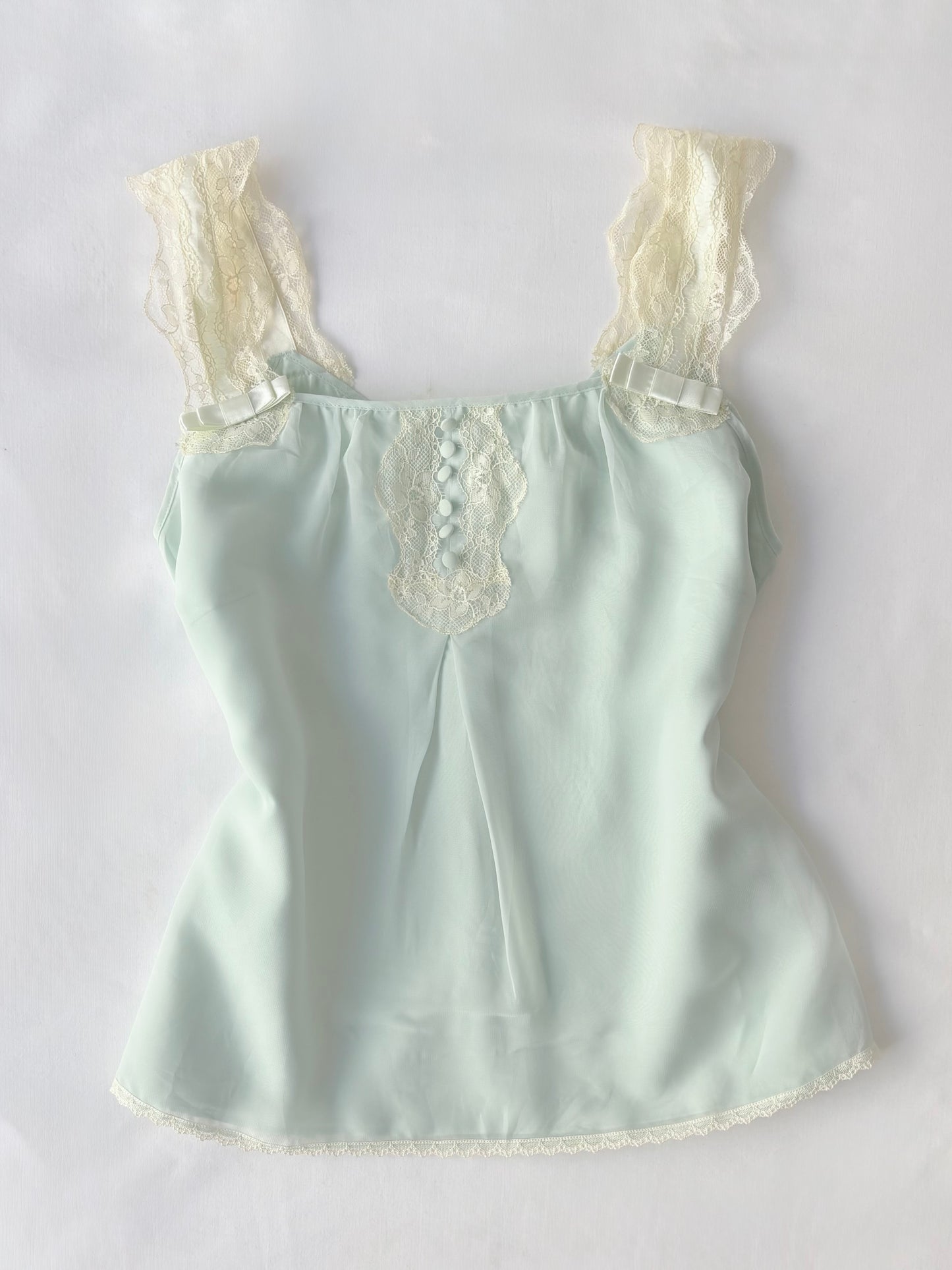 00’s Mint babydoll lace top | Size 8
