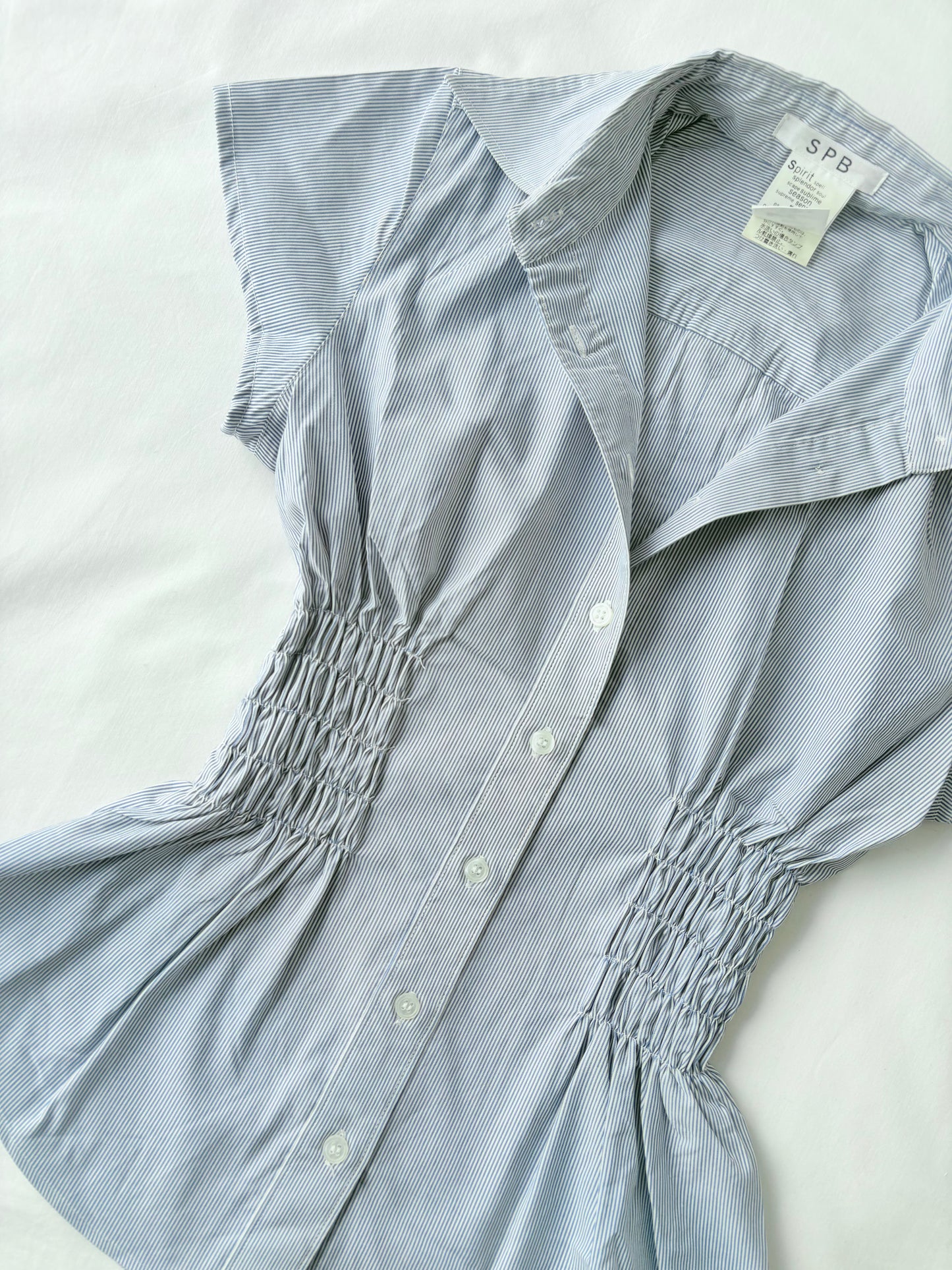 00’s SPB cinched blue shirt | Size 10-12