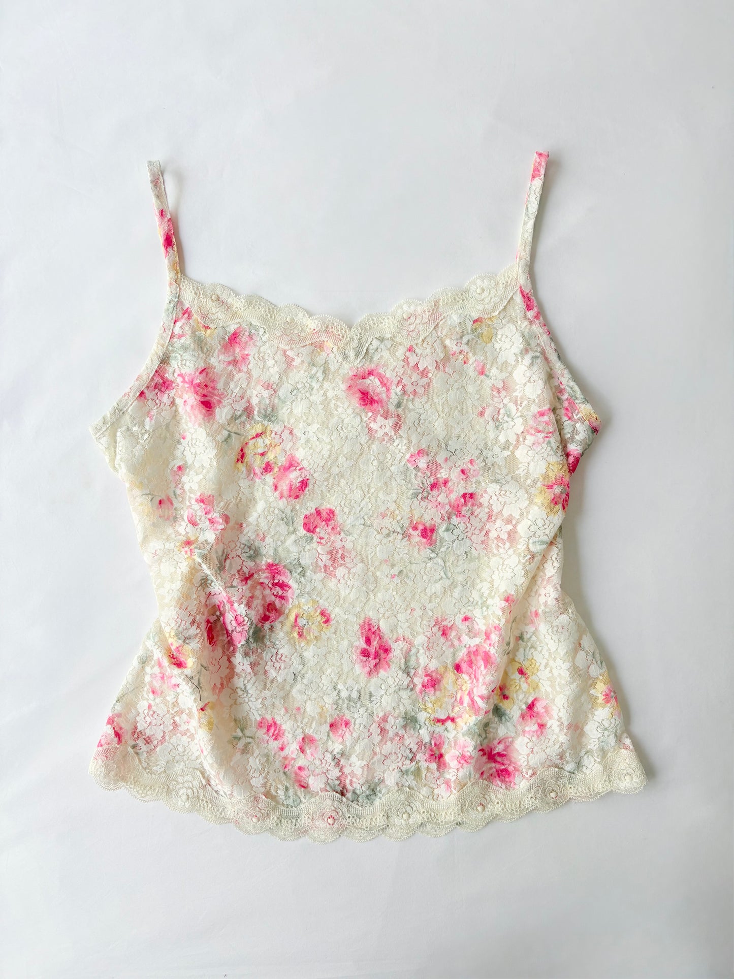 00’s Floral lace cami | Size large