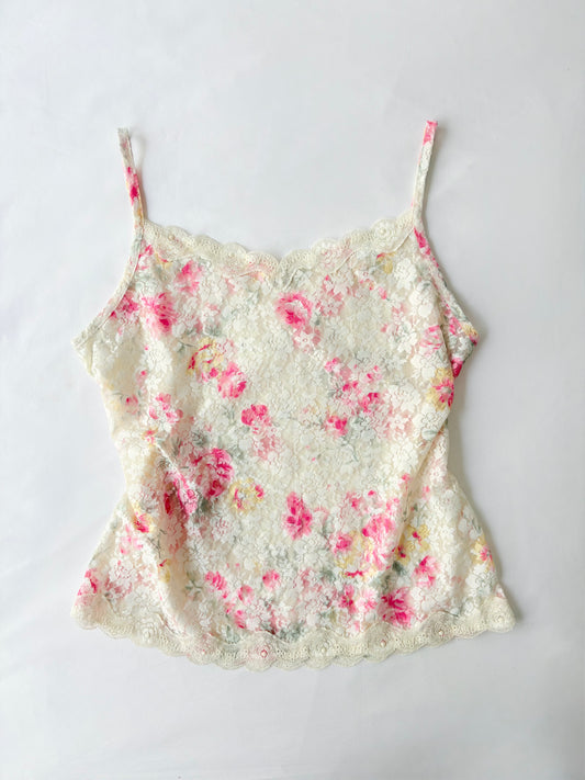 00’s Floral lace cami | Size large