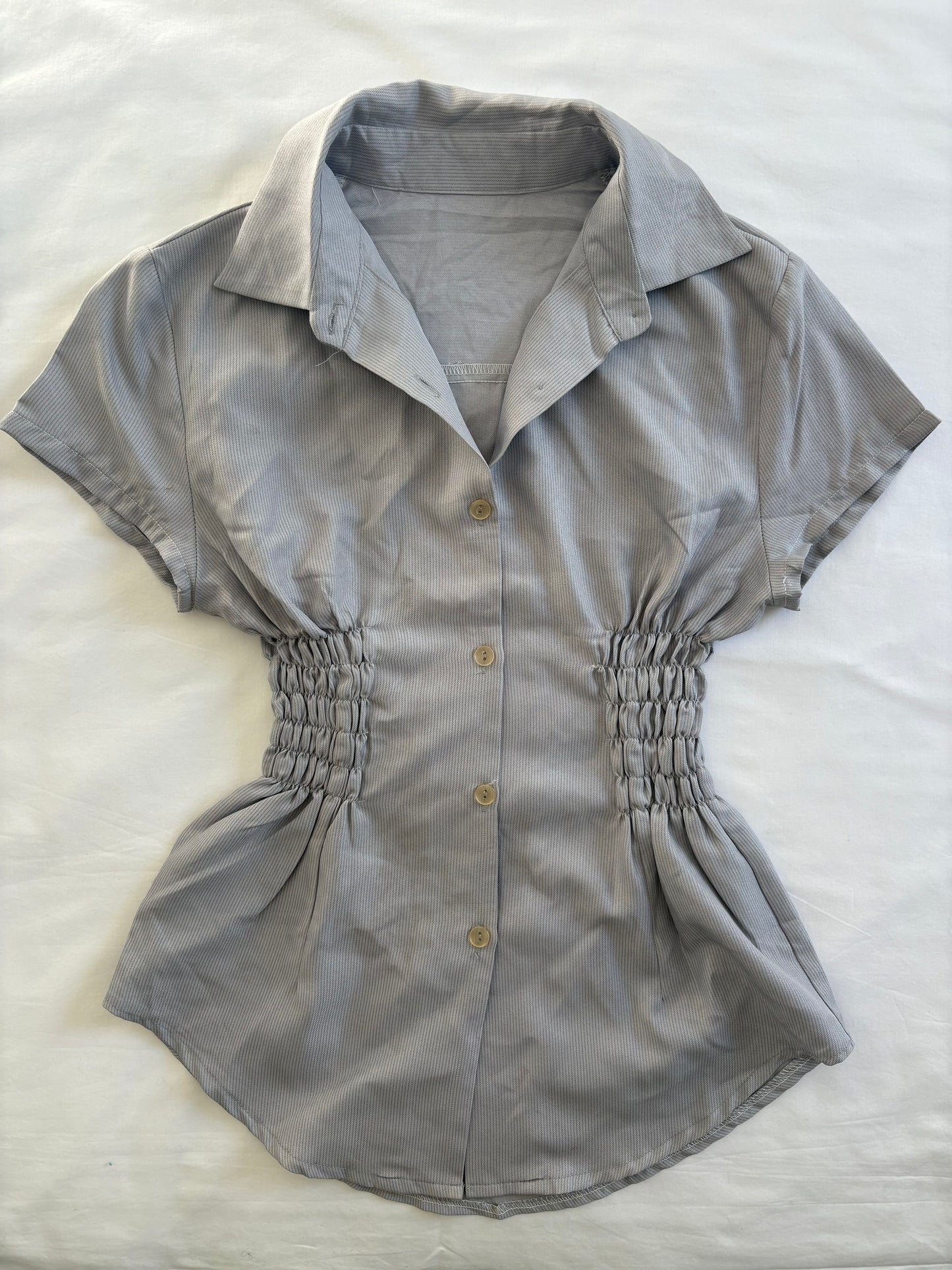 00’s Cinched wool blend shirt | Size 10