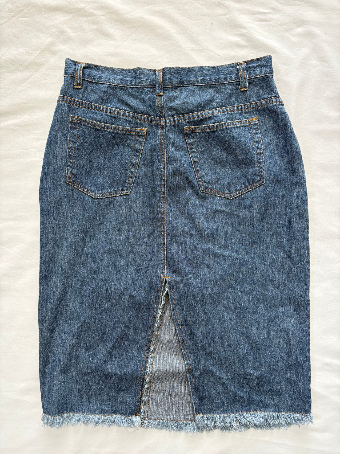 00’s Texas Denim midi skirt | Size 8