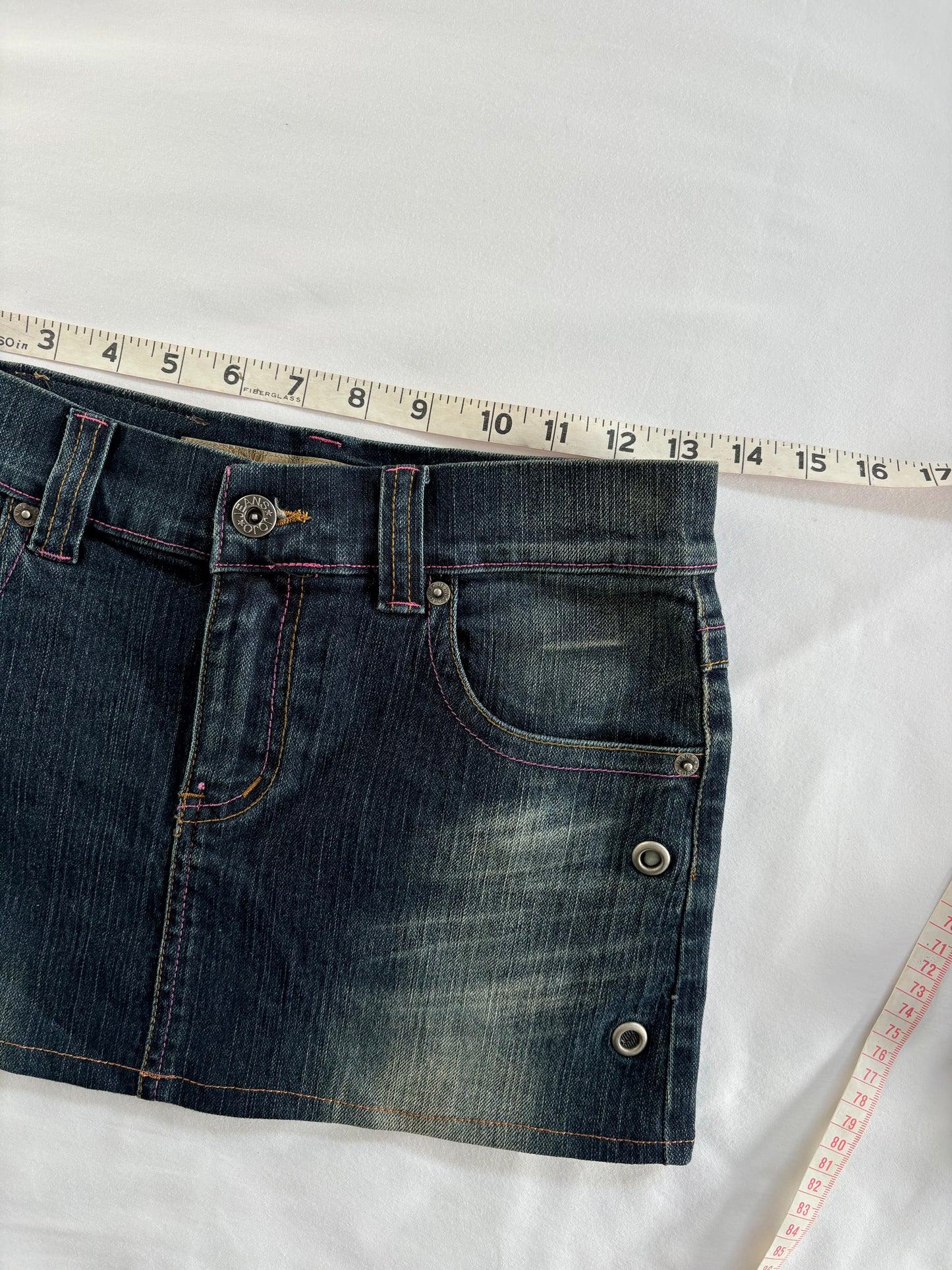 00’s Jojo grommet denim skirt | Size 8