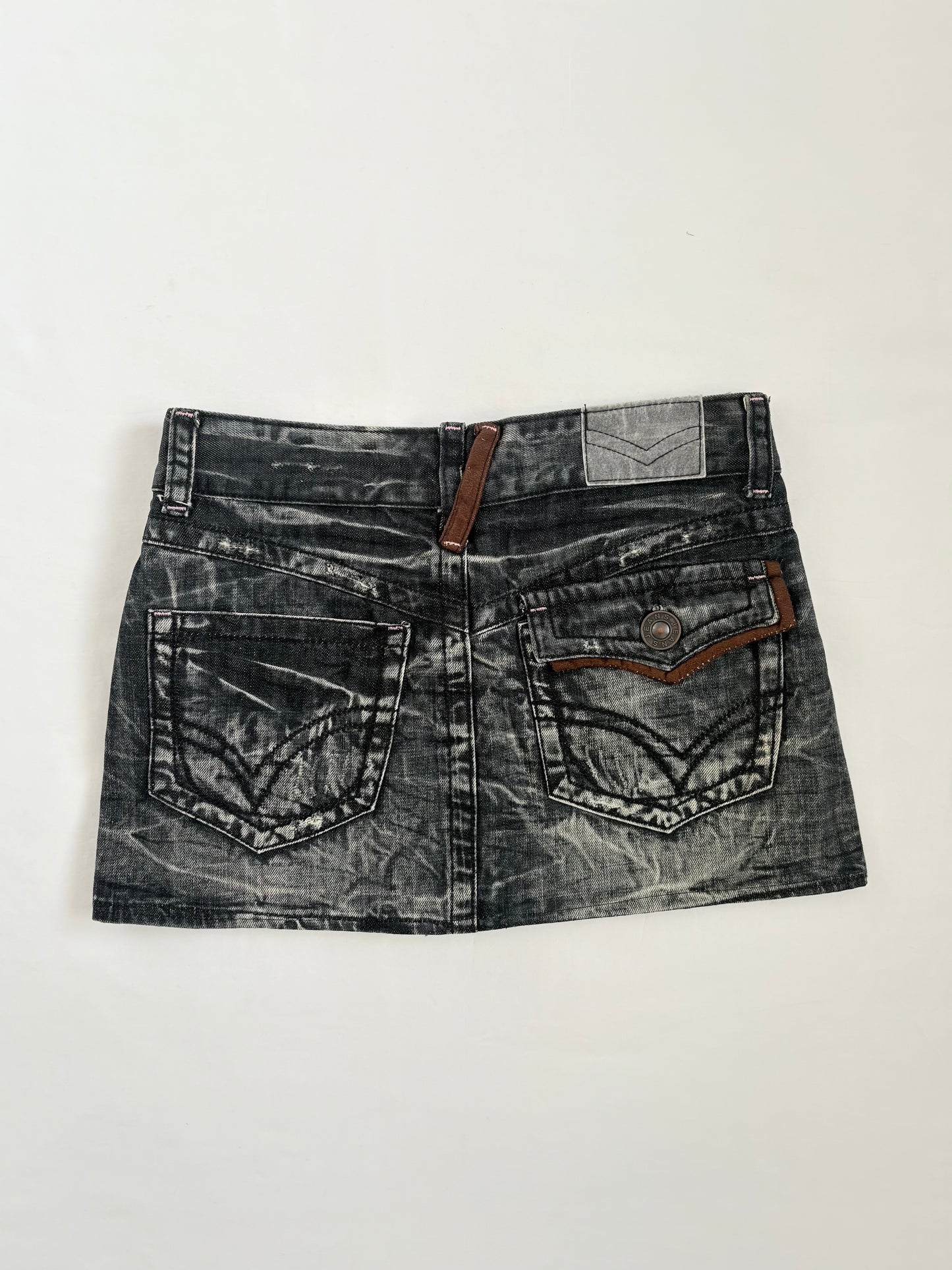 00’s Nine Seven washed grey skirt | Size 10