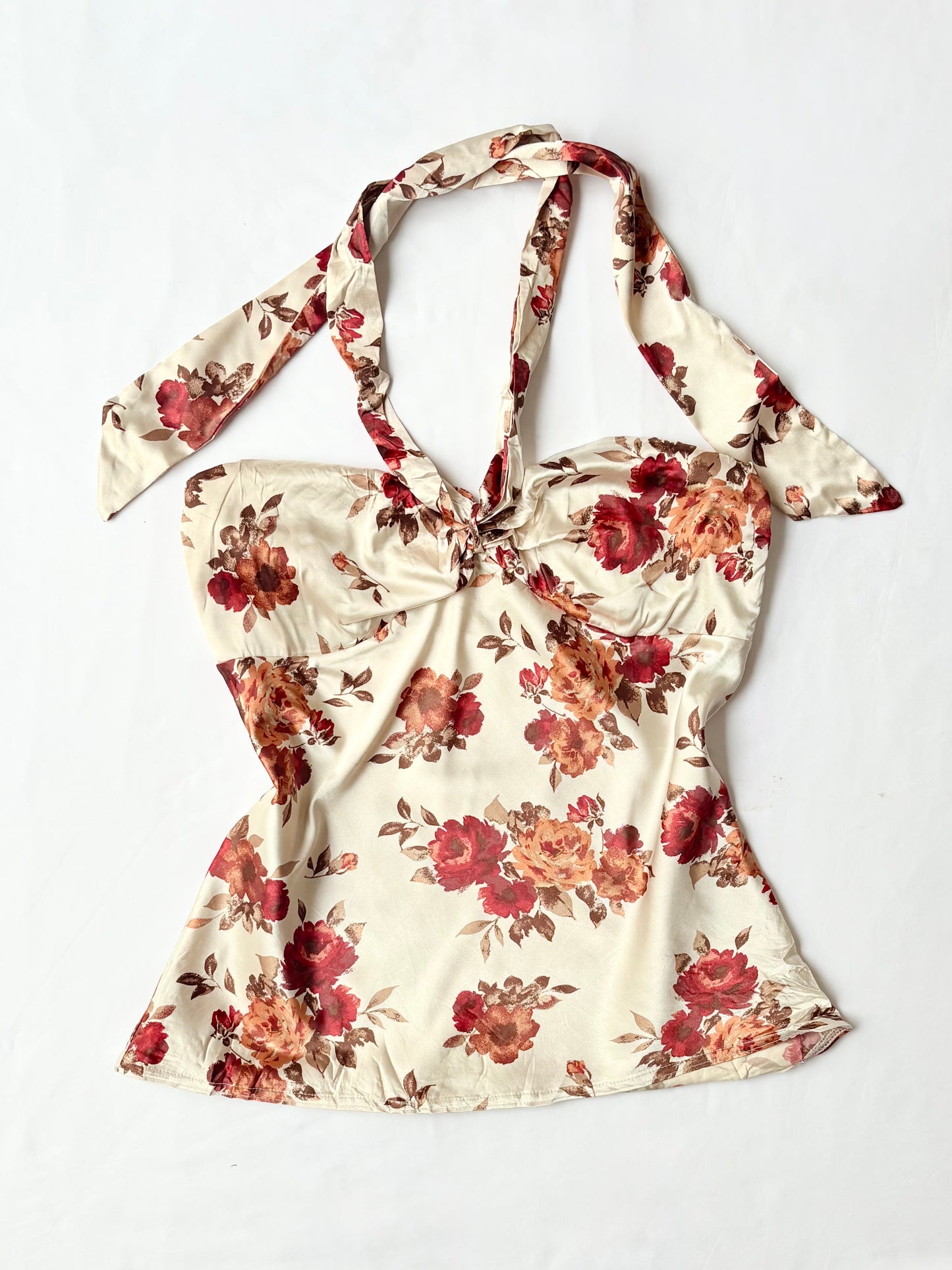 00’s Le Chateau satin tie top | Size large