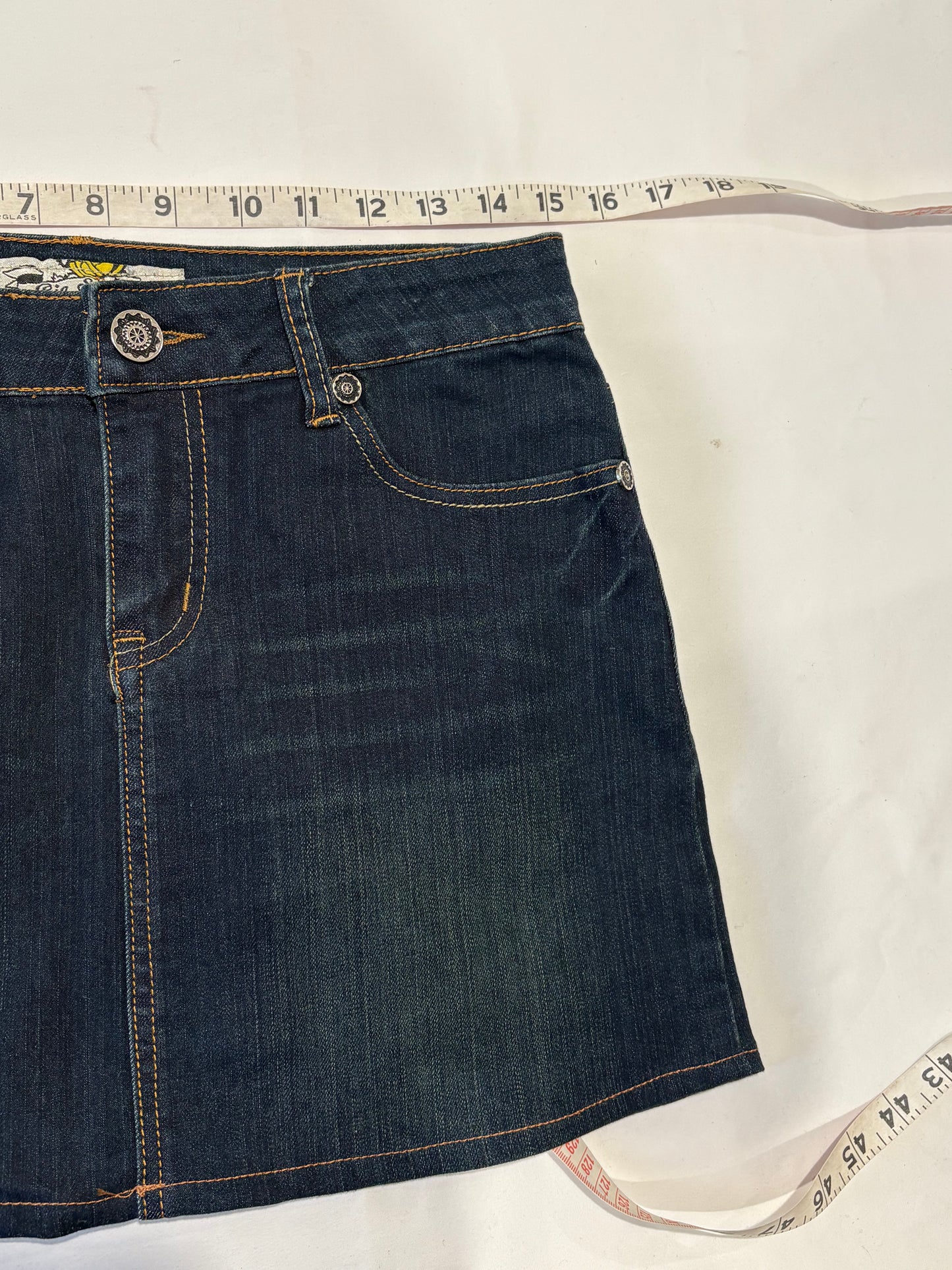 00’s Angel wings denim skirt | Size 10