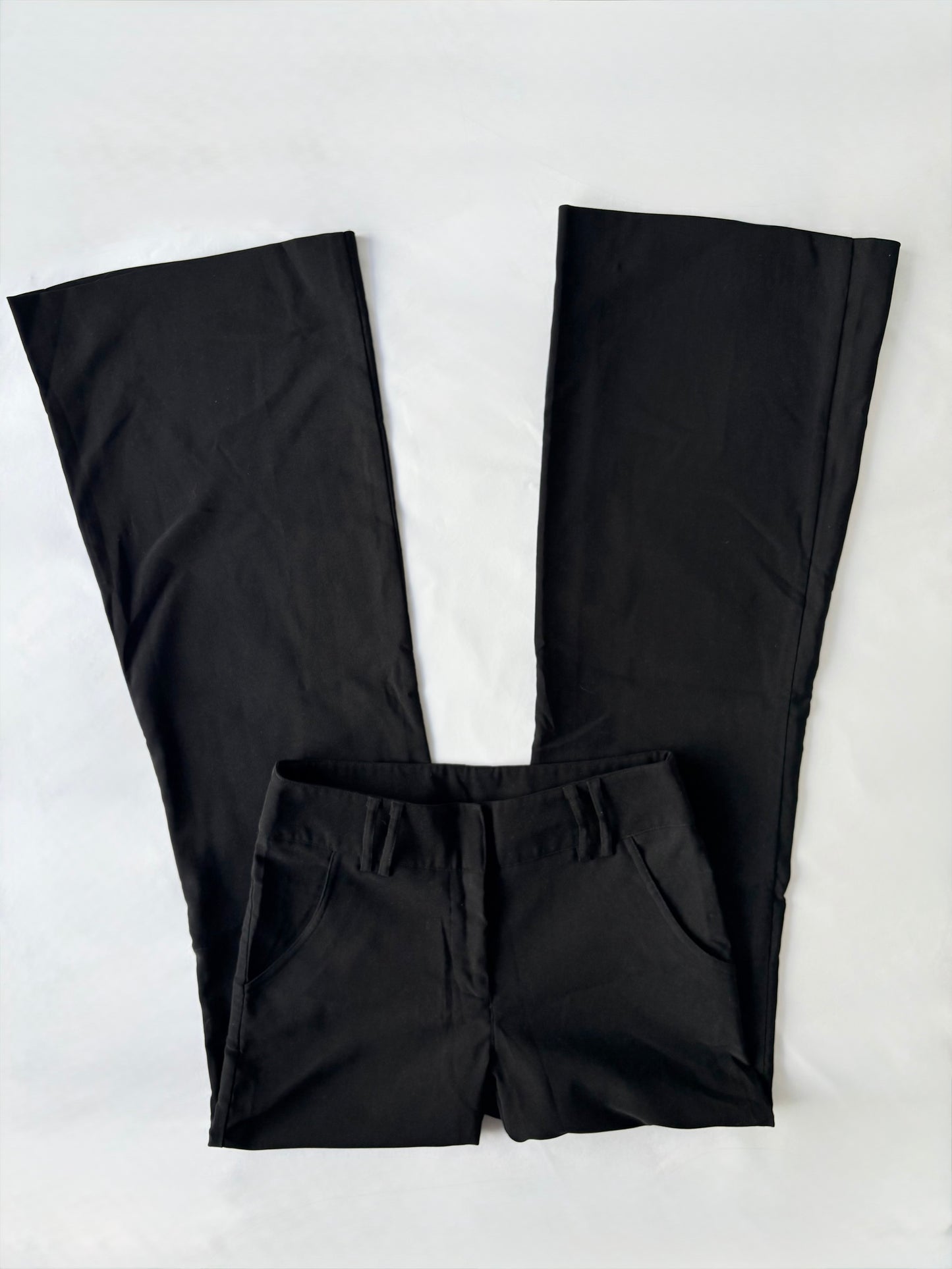 00’s Flared Garage black pants | Size 8