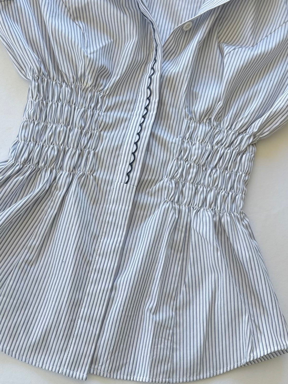 00’s Giuseppe blue cinched shirt | Size 8