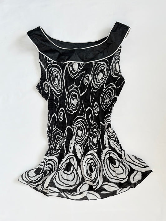 00’s Boat neck crinkle top | Size 8