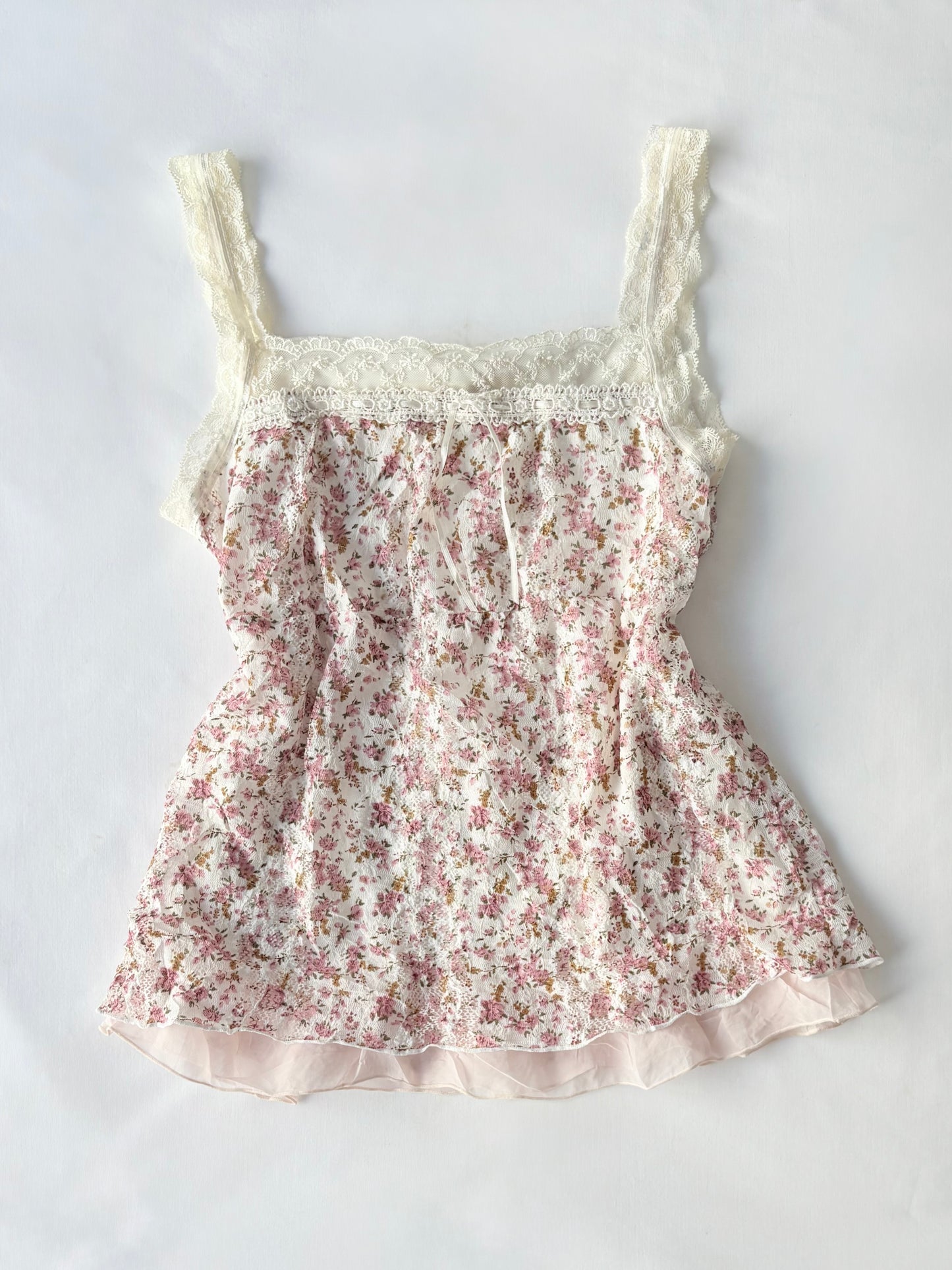00’s Craccoron pink ditsy floral top | Size 10