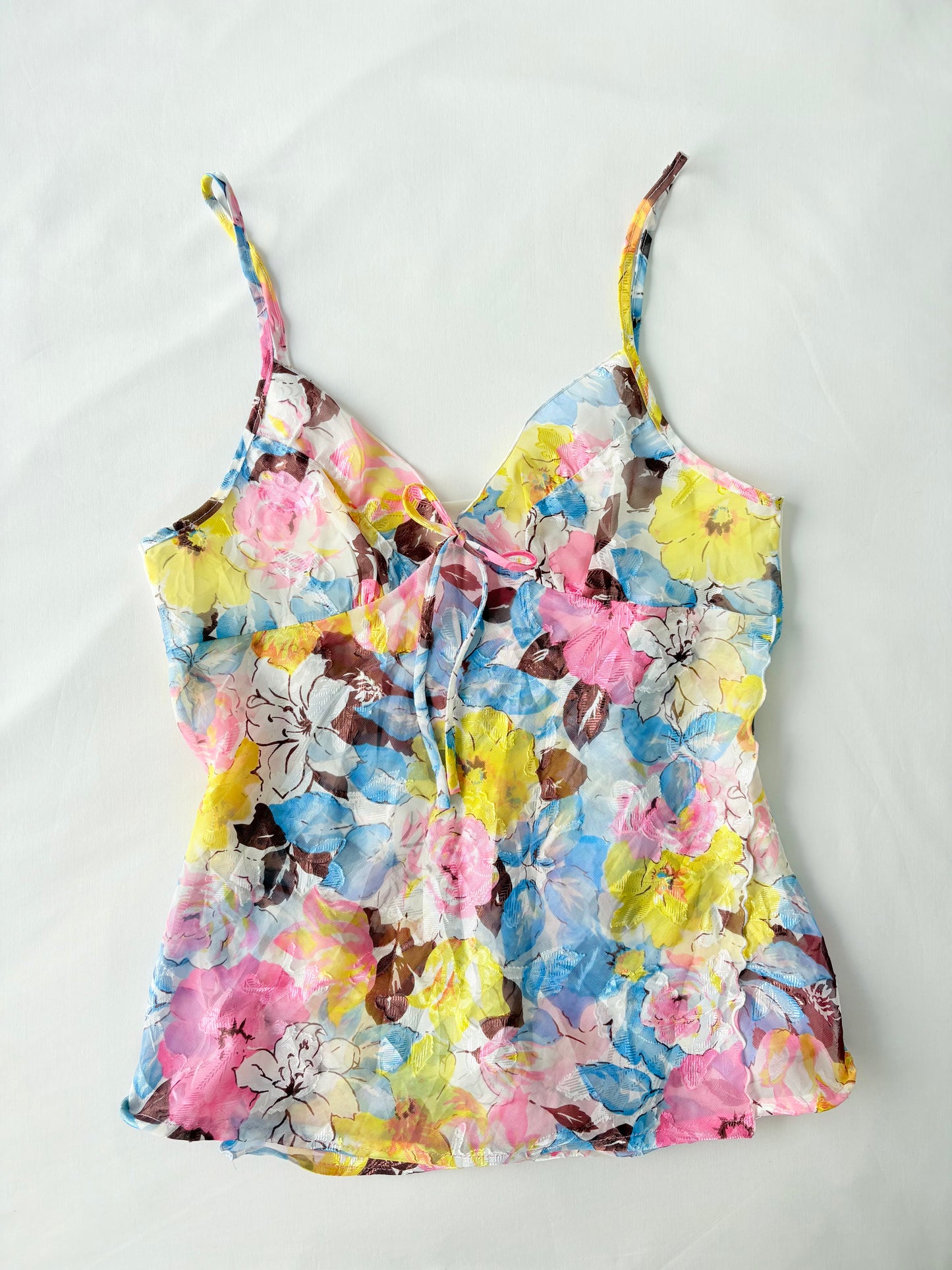 00’s Split front floral cami | Size 10-12