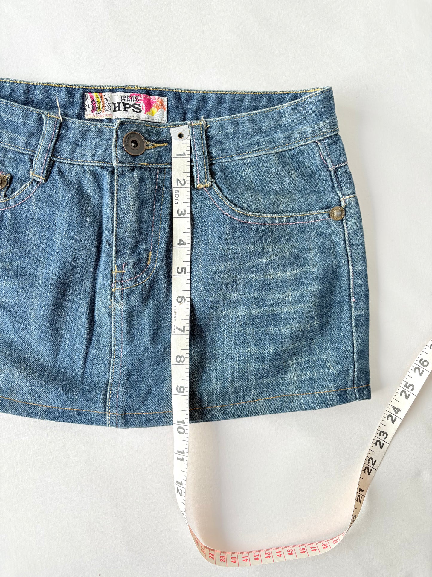 00’s Pink embroidered mini skirt | Size 8