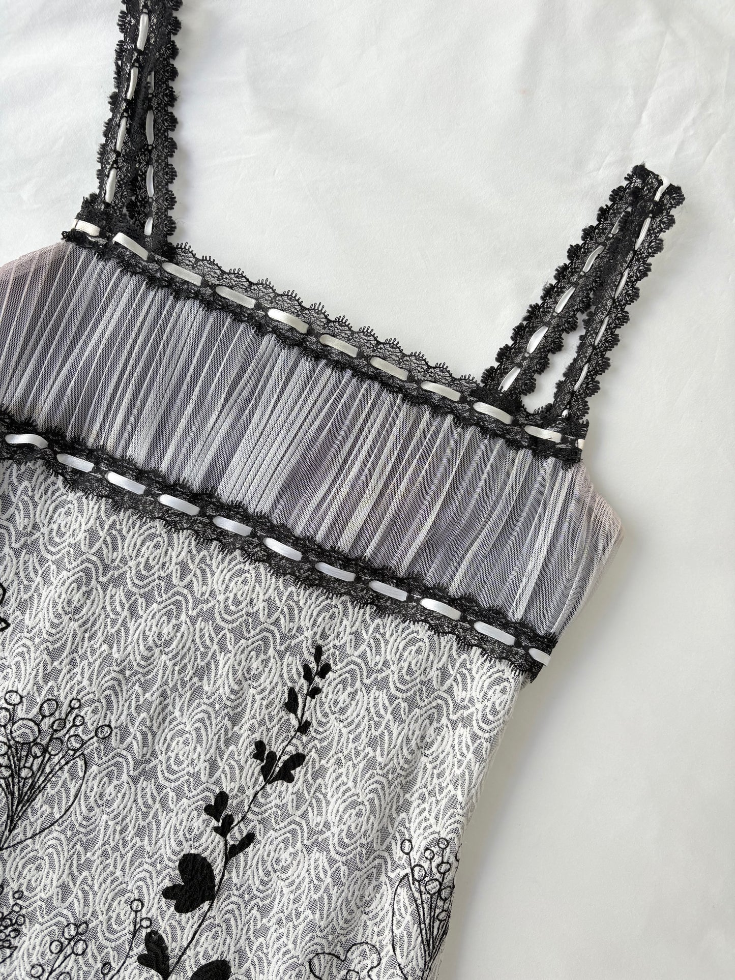 00’s Mei Mei floral mini dress | Size 8