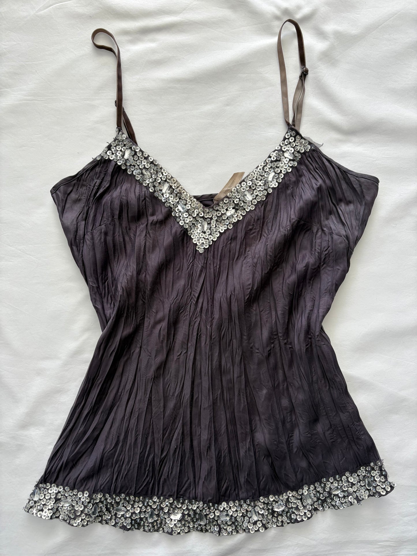 00’s Purple embellished cami | Size 12-14