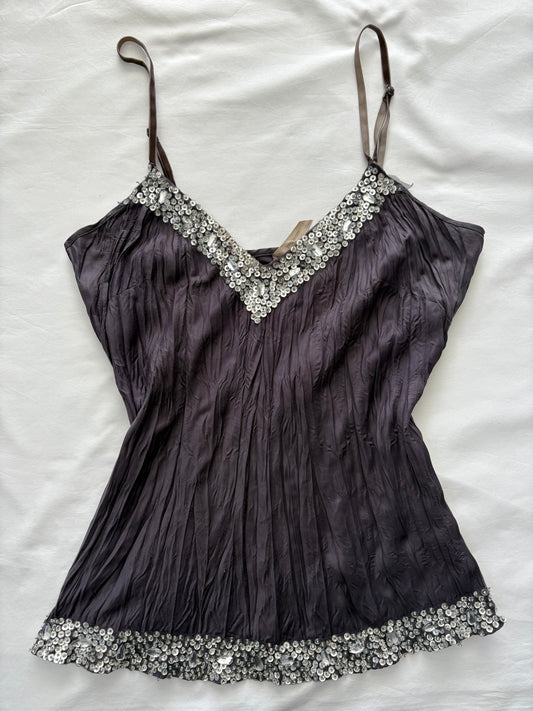 00’s Purple embellished cami | Size 12-14