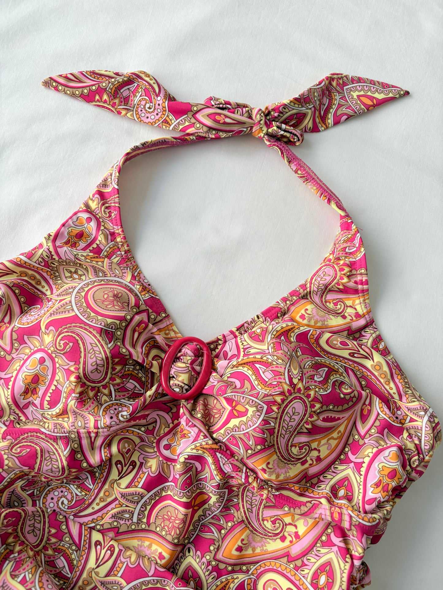 00’s Paisley halter tankini | Size 12