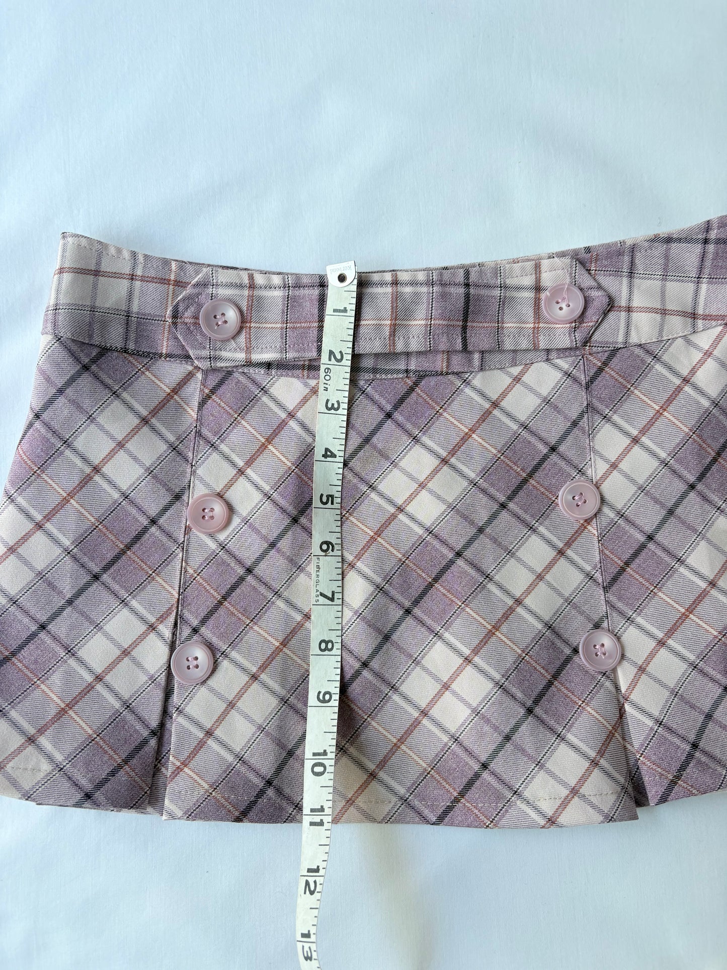 00’s Pink plaid mini skirt | Size 8