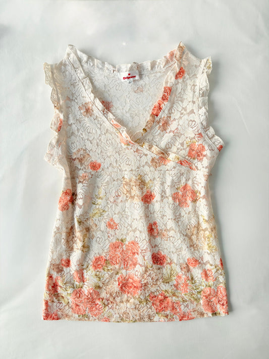 00’s Peach lace cami | Size 12