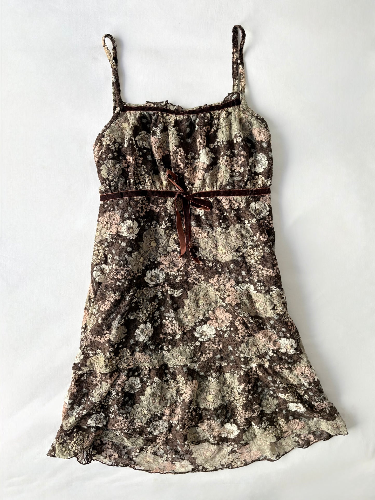 00’s Save our Soul floral mini dress | Size medium