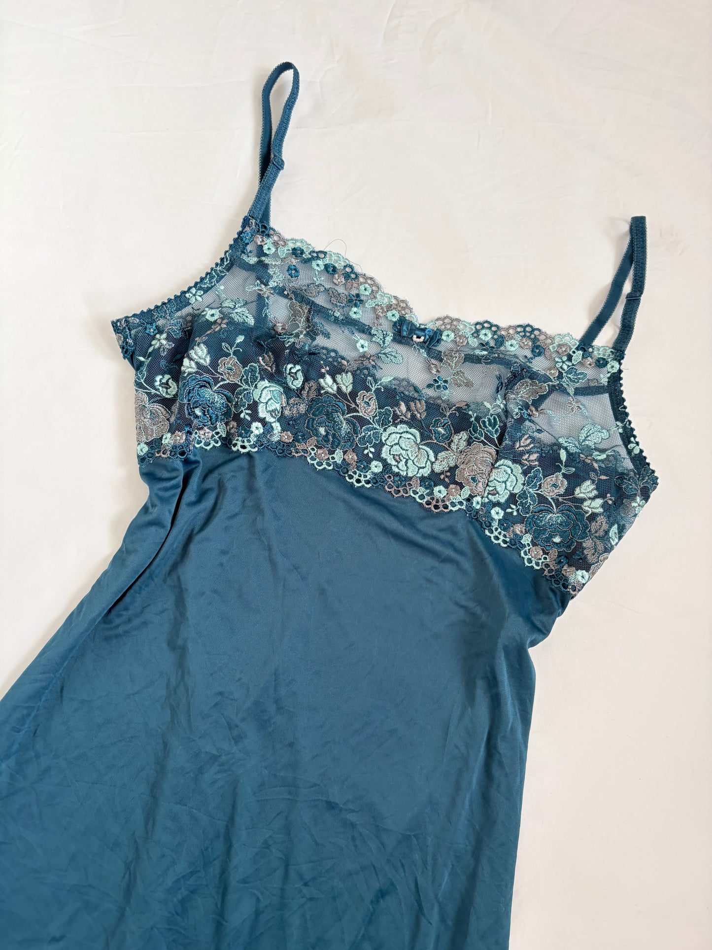 00’s Japanese teal mini dress | Size medium