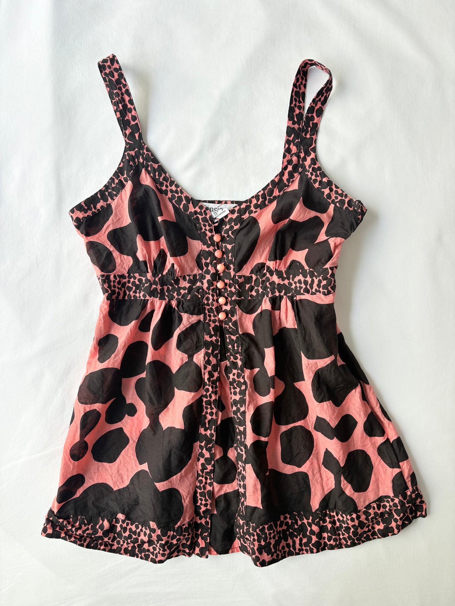 00’s Peach patterned cami | Size small