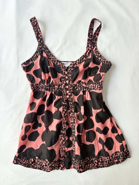 00’s Peach patterned cami | Size small