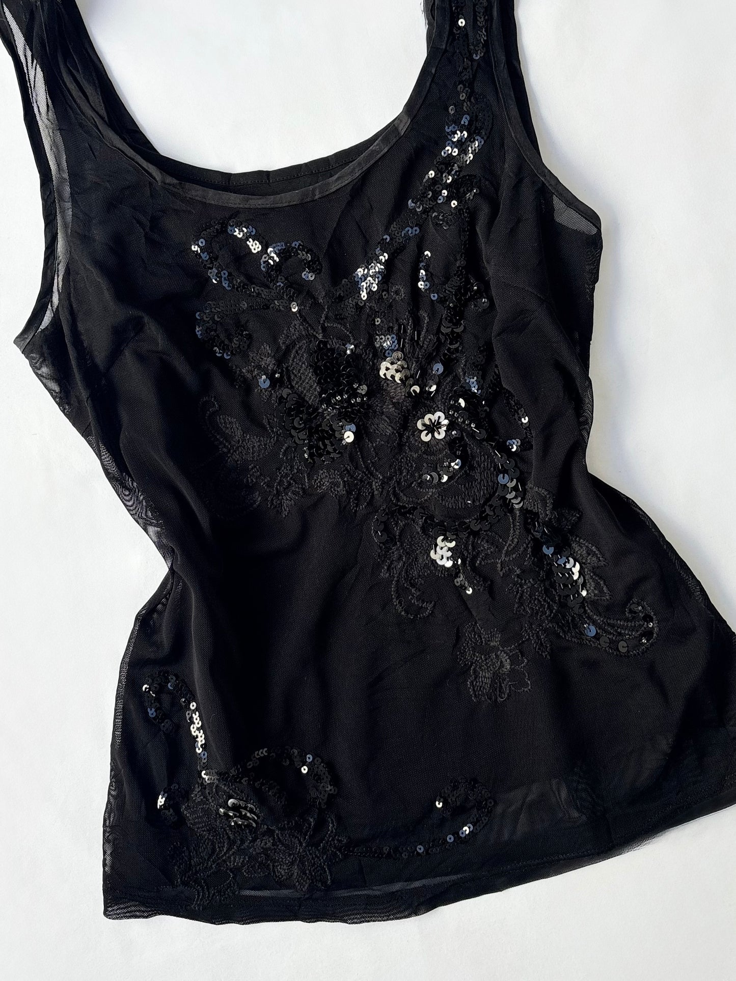 00’s Suzy Shier sequin layered tank | Size medium