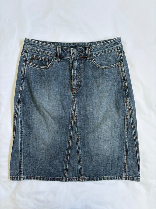 00’s Denim midi skirt | Size 8