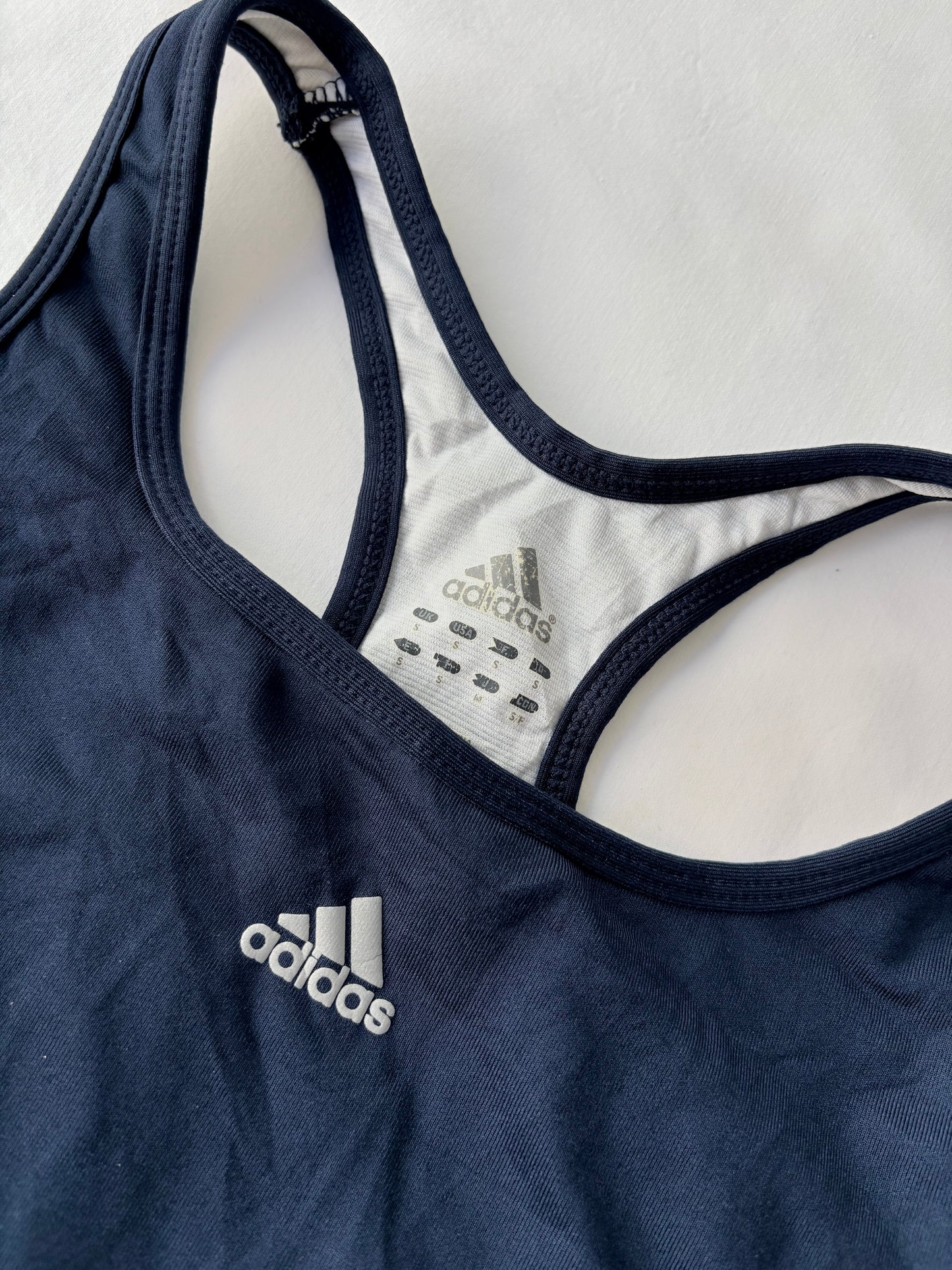 00’s Adidas navy sports tank | Size 6-8