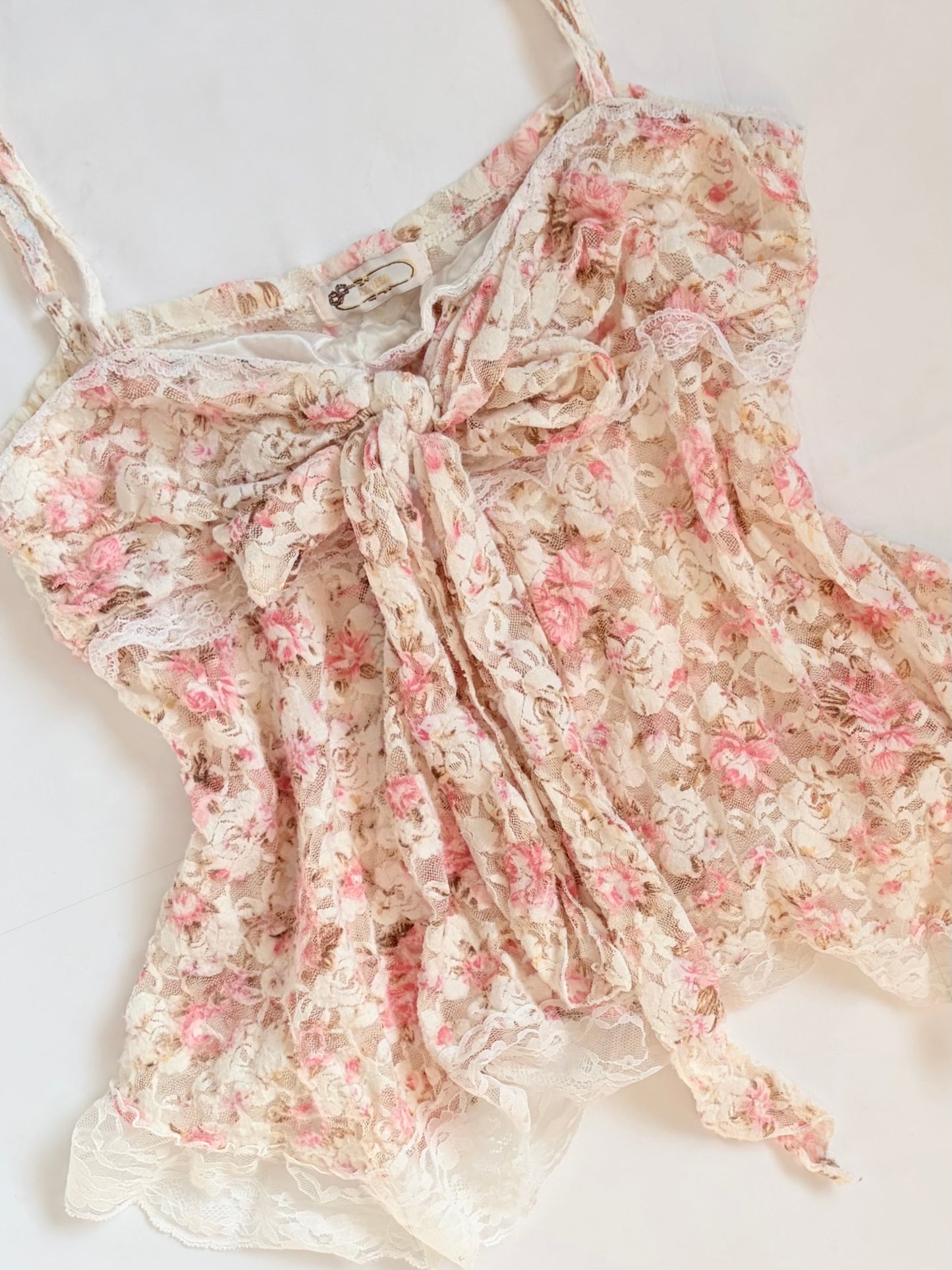 00’s Liz Lisa asymmetrical floral top | Size 8