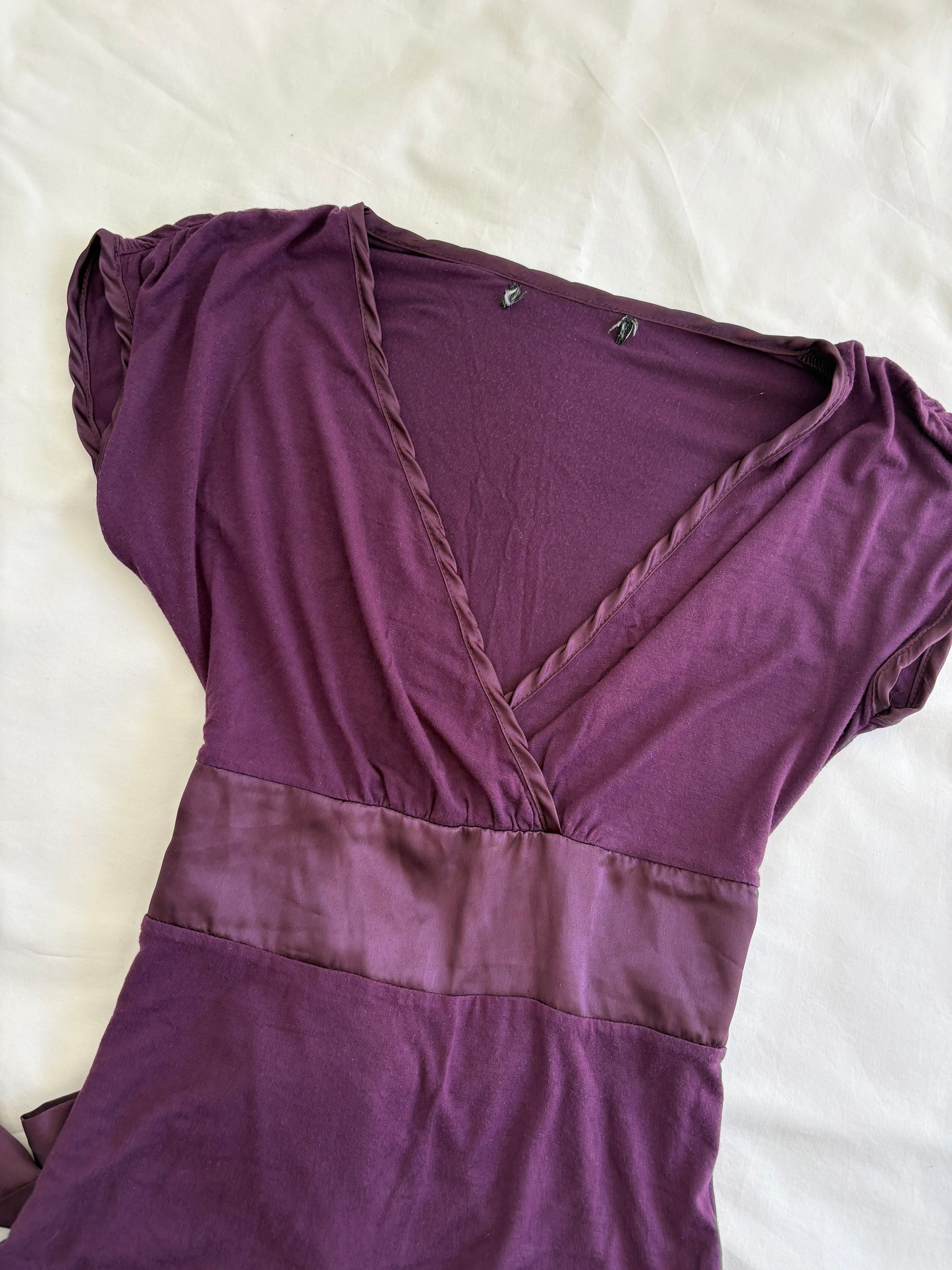 00’s Purple tie waist top | Size 10