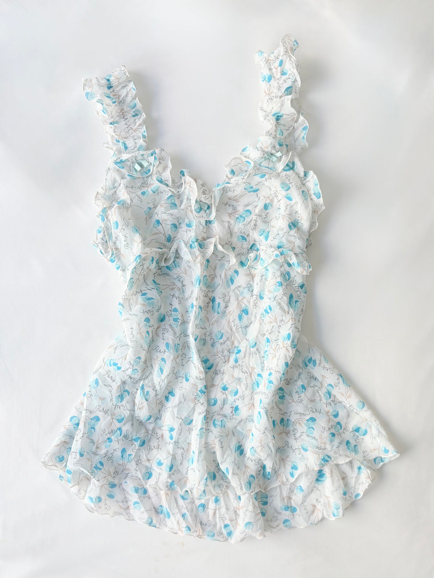 00’s Lecien ruffle floral top | Size 14