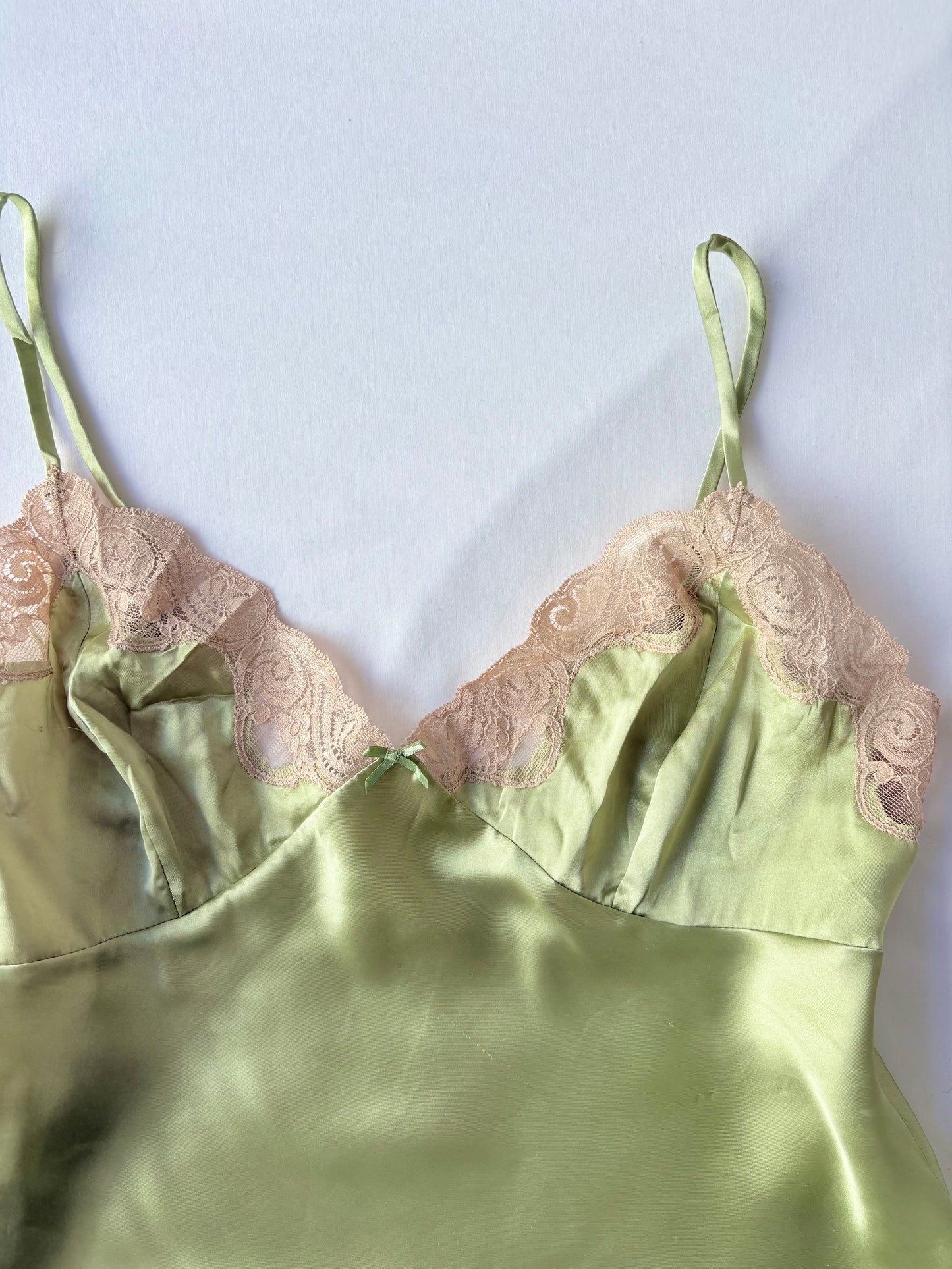 Green lace cropped cami | Size small
