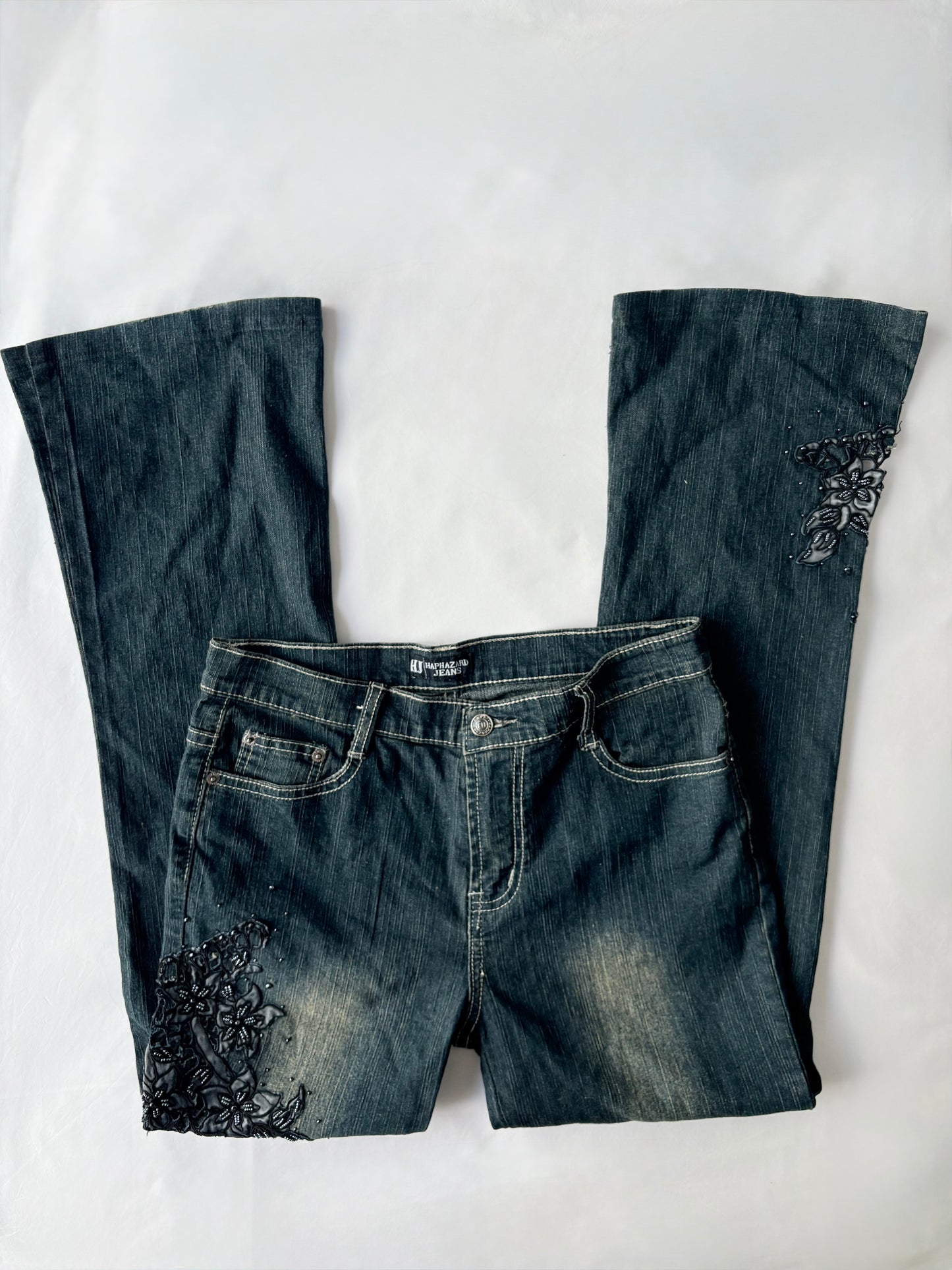 00’s Bootcut beaded jeans | Size 10