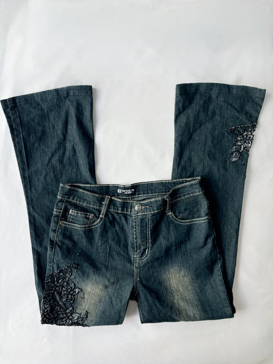 00’s Bootcut beaded jeans | Size 10