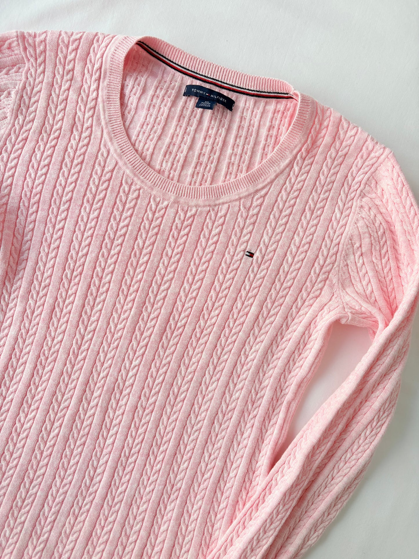 Tommy Hilfiger pink cable knit | Size XS-M