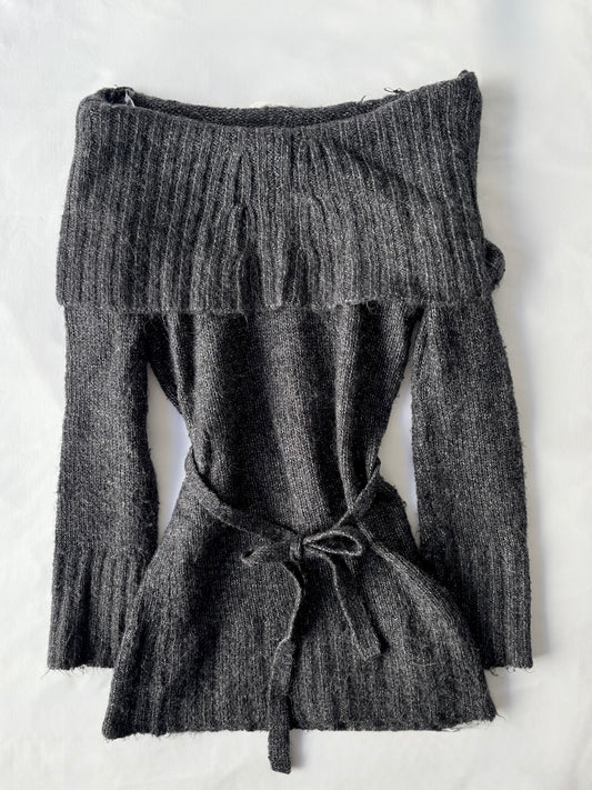 00’s Off the shoulder knit mini dress | Size medium