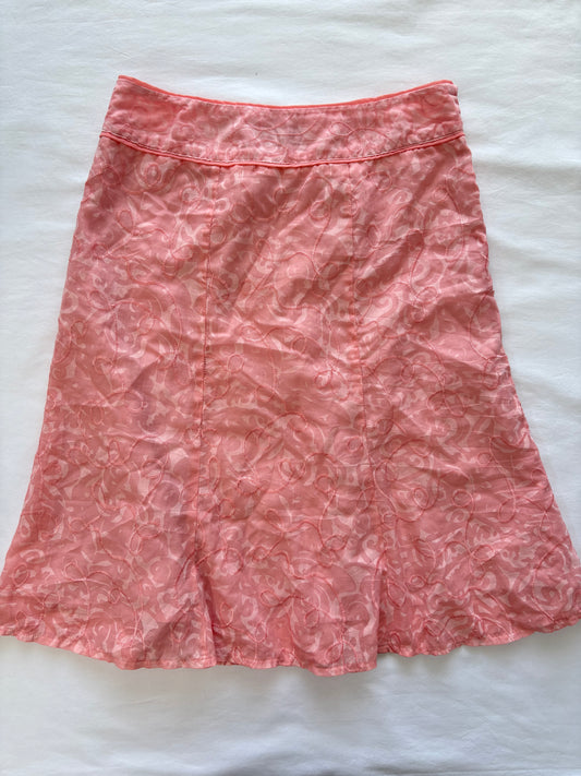 00’s Pink True Love midi skirt | Size 8