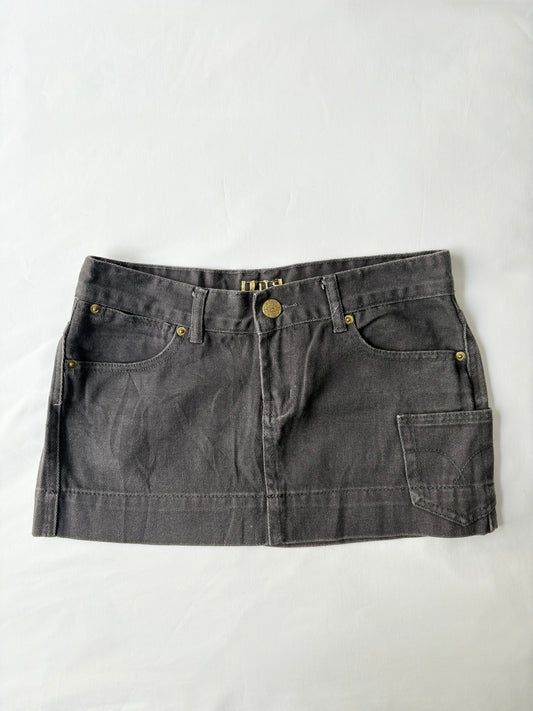 00’s Low rise grey mini skirt | Size 8
