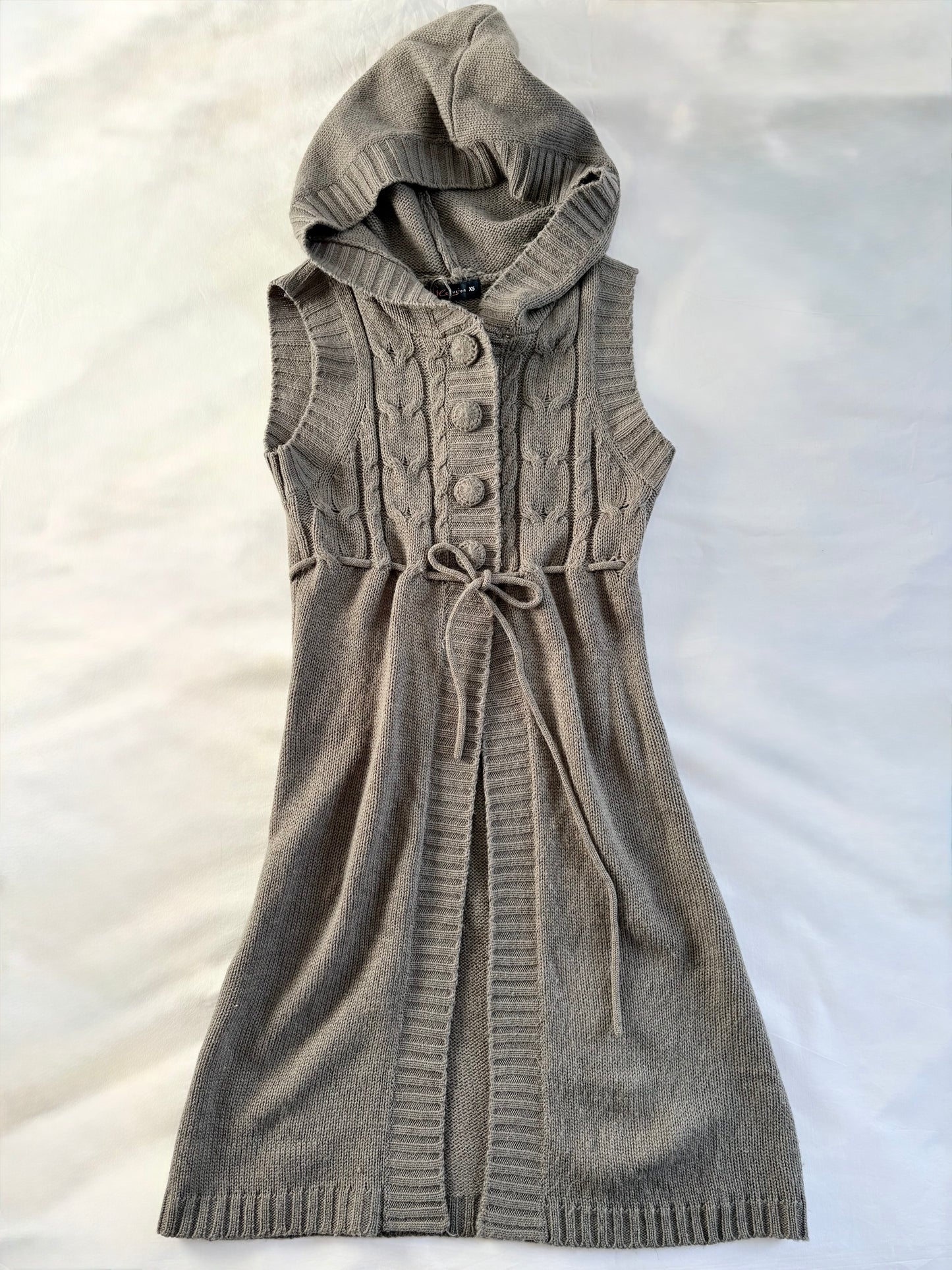 Cable knit split dress | Size XS