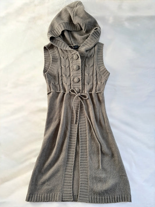 Cable knit split dress | Size XS