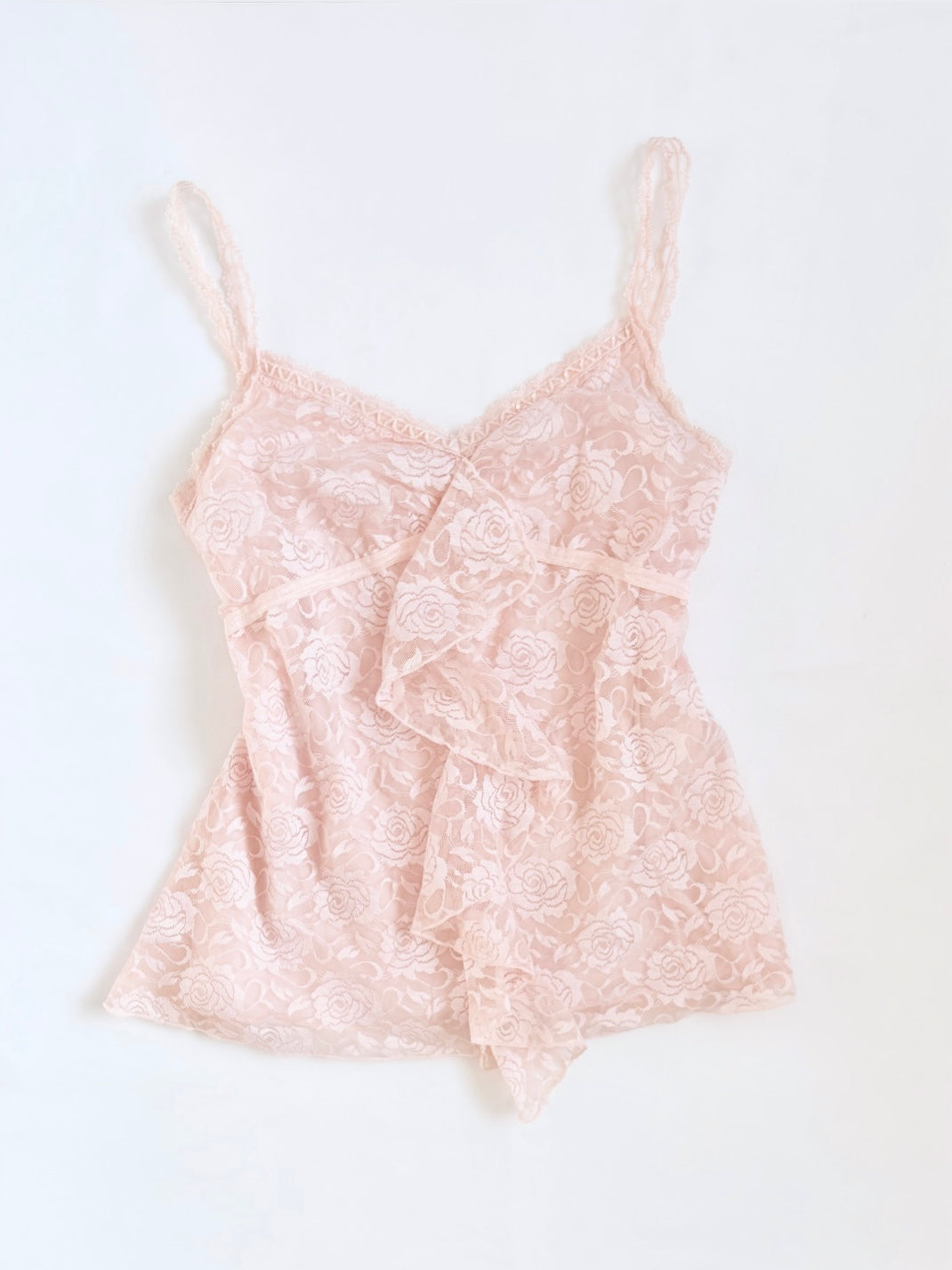 00’s Glacier pink lace top | Size 8