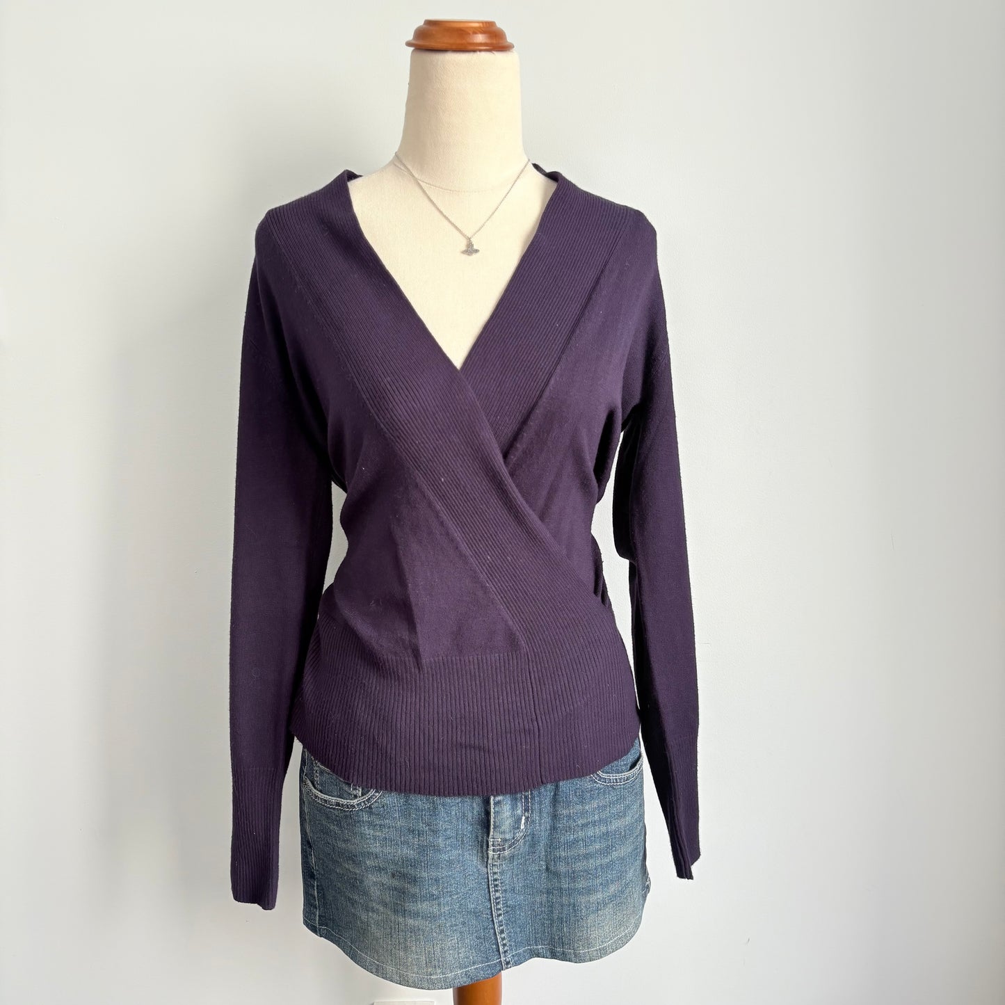 00’s Purple crossover knit | Size 10