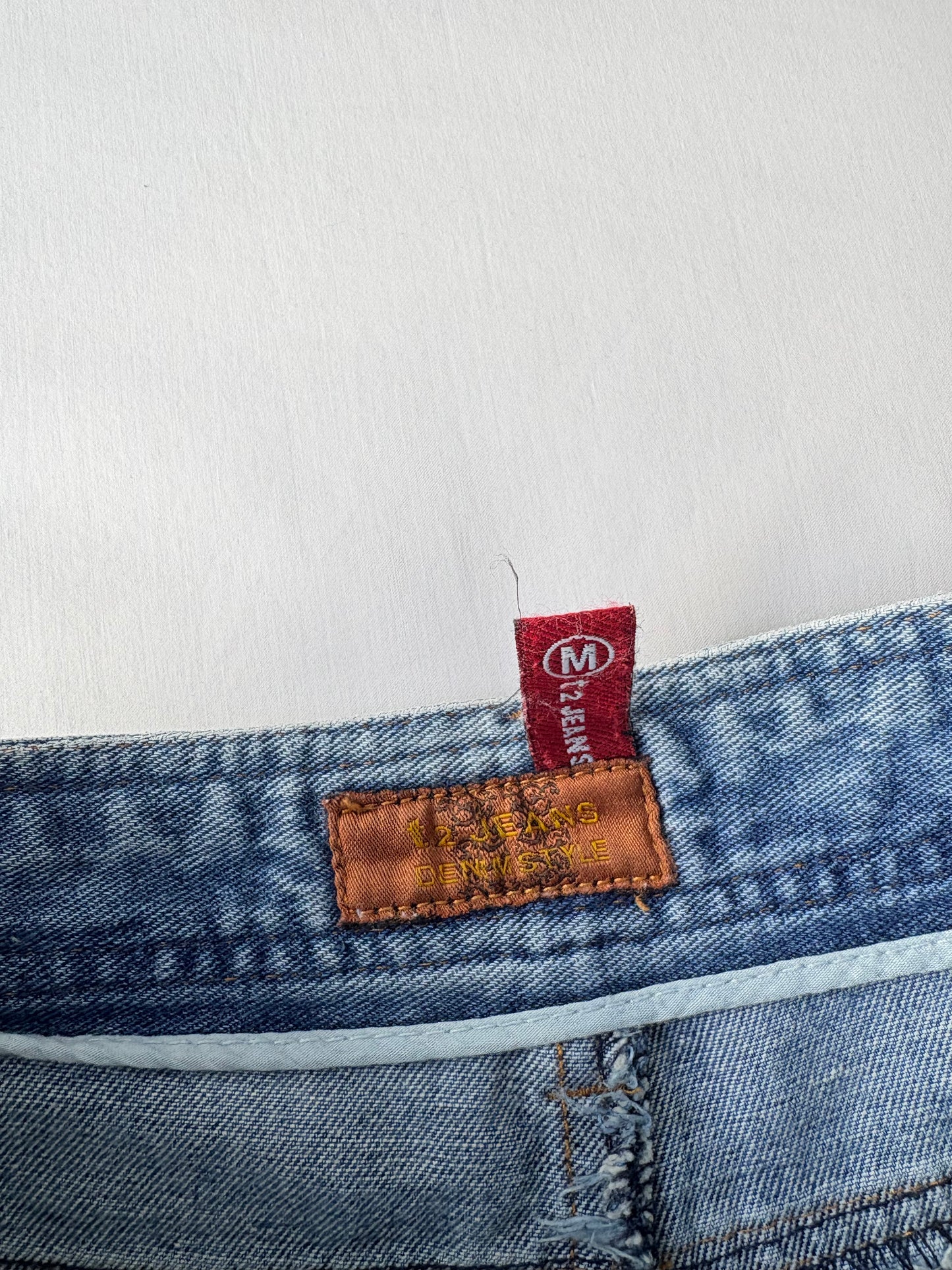 00’s Denim ruffle midi skirt | Size 10