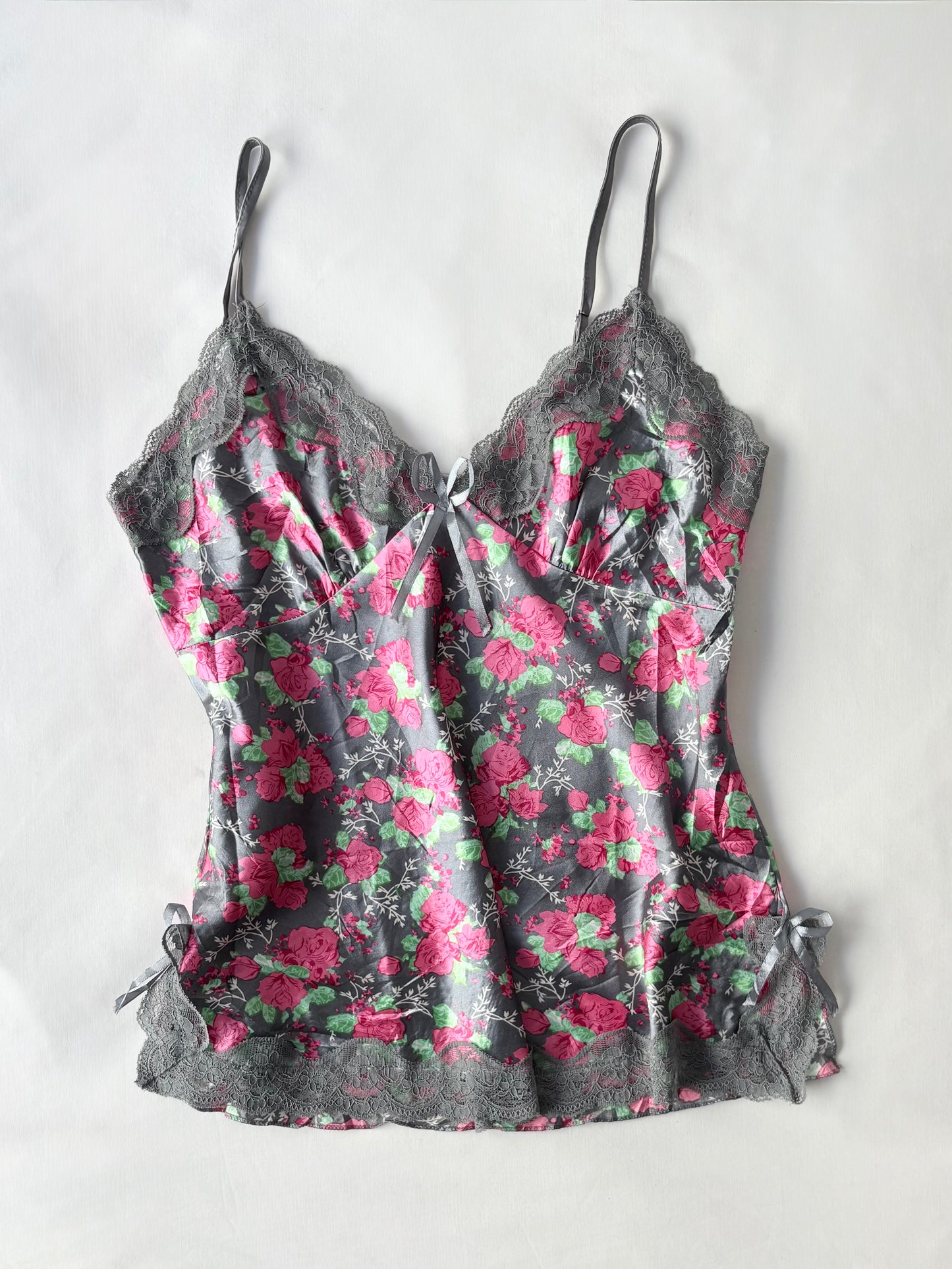 00’s Floral lace trim cami | Size 10