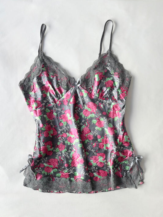 00’s Floral lace trim cami | Size 10