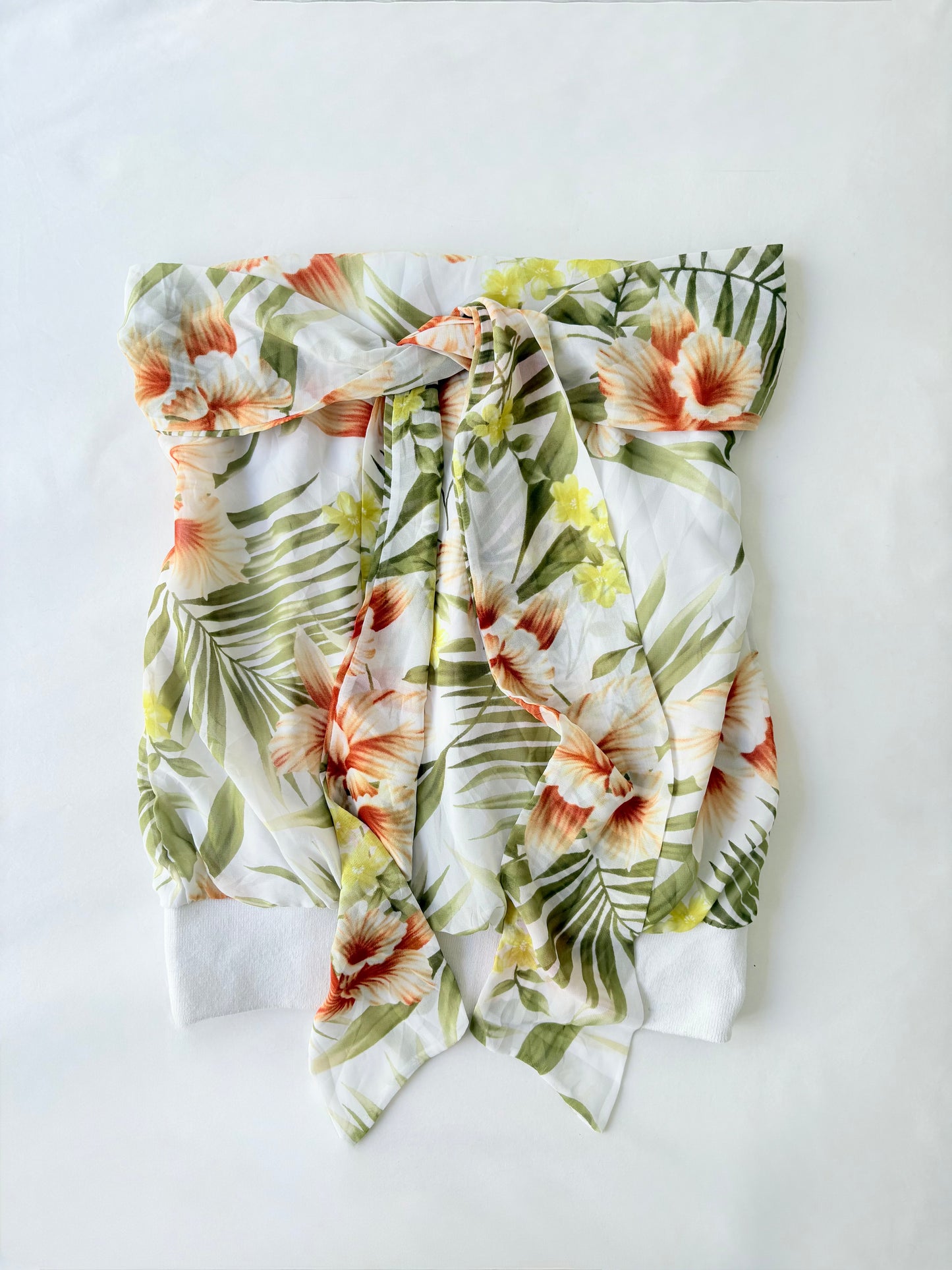 00’s Hibiscus bandeau top | Size 8-10